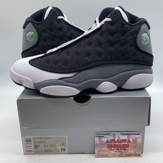 Size 8.5 - Air Jordan 13 Retro Black Flint White Black Grey Suede (DJ5982-060)