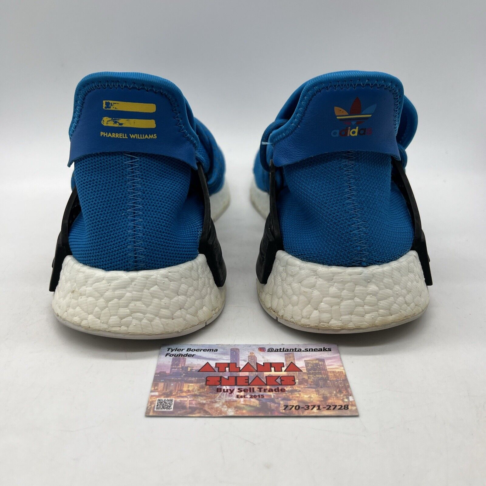 Size 11 - adidas Pharrell x NMD Human Race Blue White Black (BB0618)