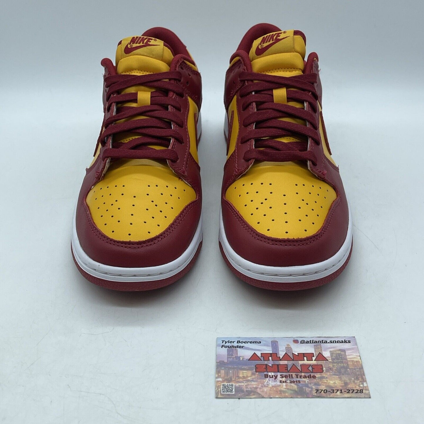 Size 9.5 - Nike Dunk Low USC - DD1391-701 Red Yellow White Leather (DD1391-701)