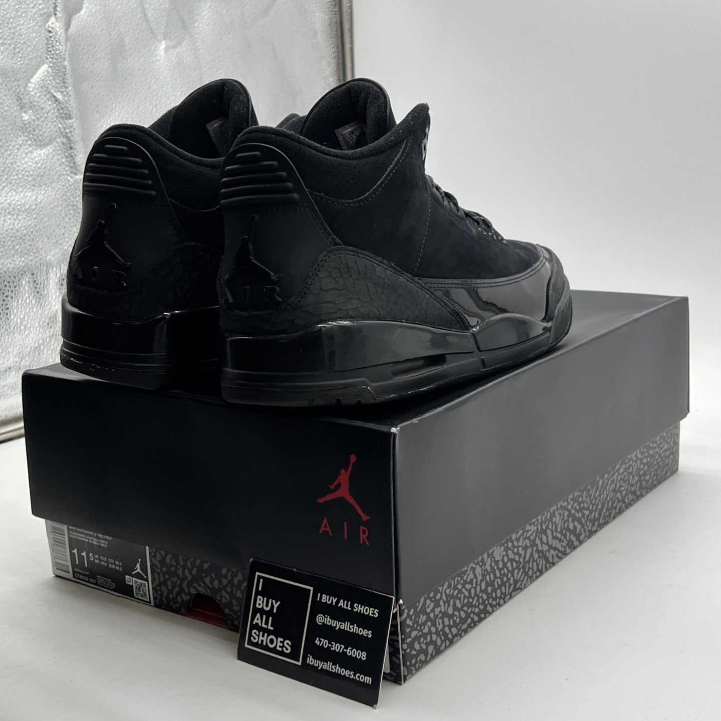 Size 11.5 - Air Jordan 3 Retro 2025 Black Cat (CT8532-001)
