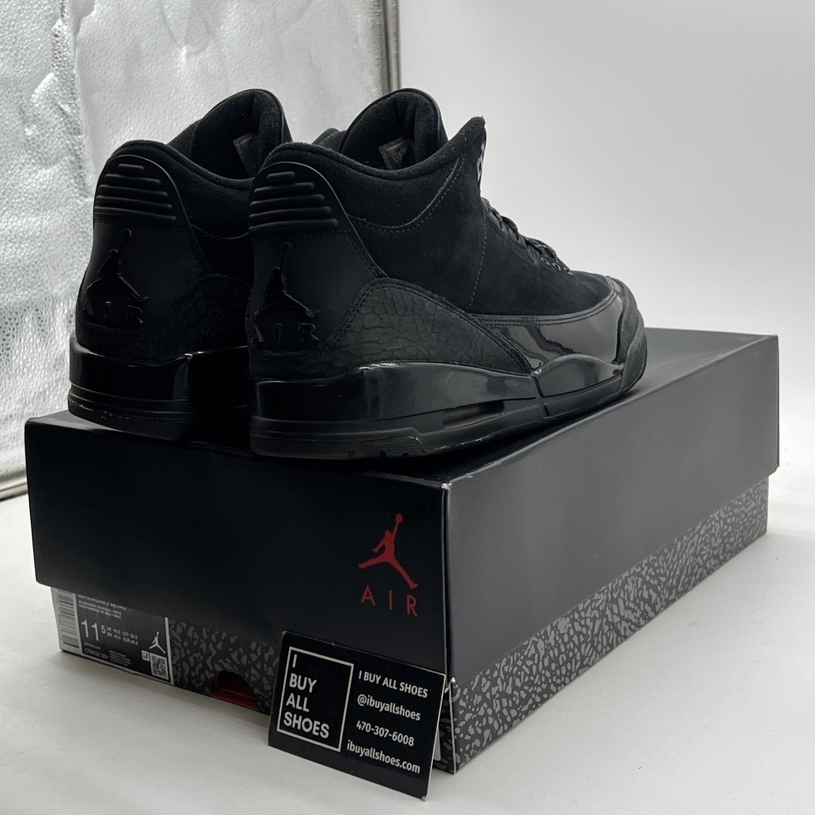 Size 11.5 - Air Jordan 3 Retro 2025 Black Cat (CT8532-001)