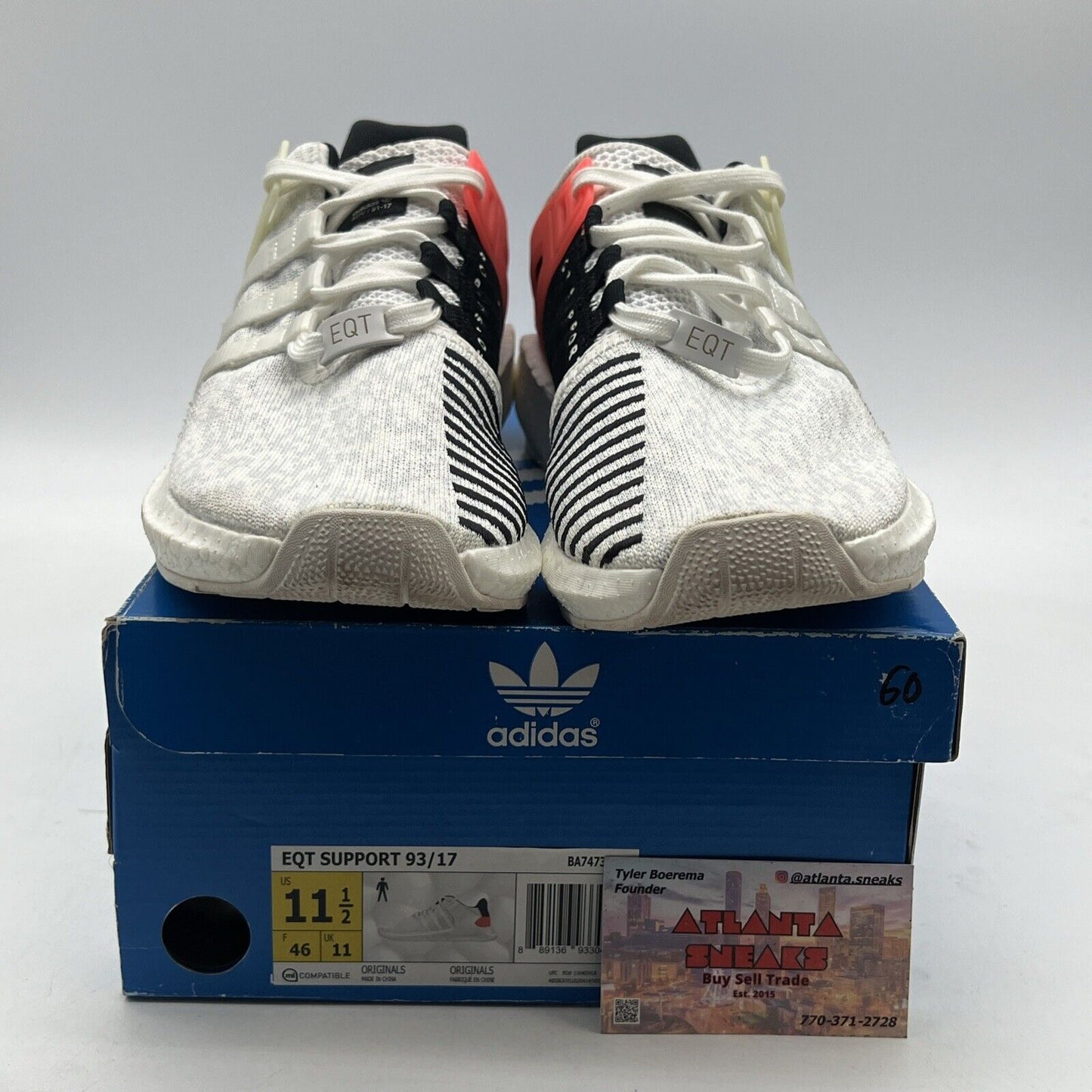 Size 11.5 - Adidas EQT Support 93/17 Turbo Equipment (BA7473) Sneakers