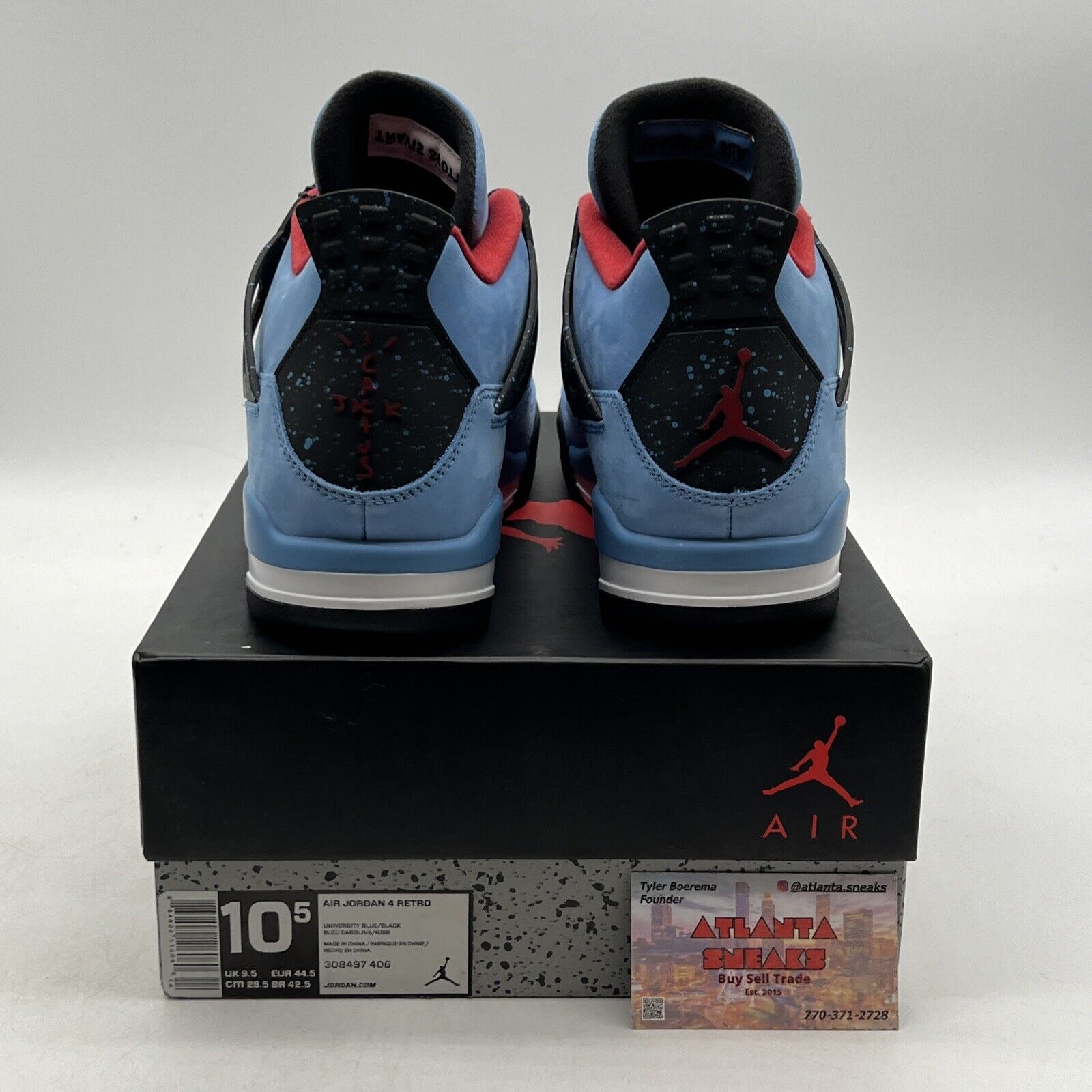 Size 10.5 - Jordan 4 Retro x Travis Scott Mid Cactus Jack Suede  (308497-406)