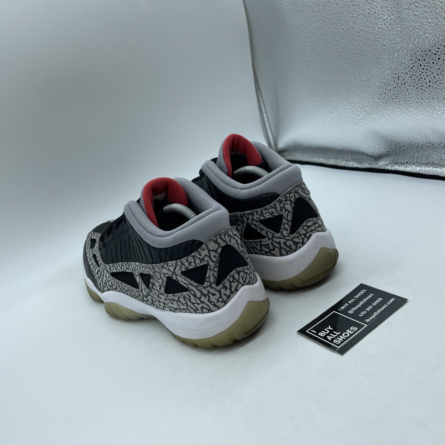 Size 9.5 - Air Jordan 11 Retro IE Low Black Cement Suede Leather (919712-006)