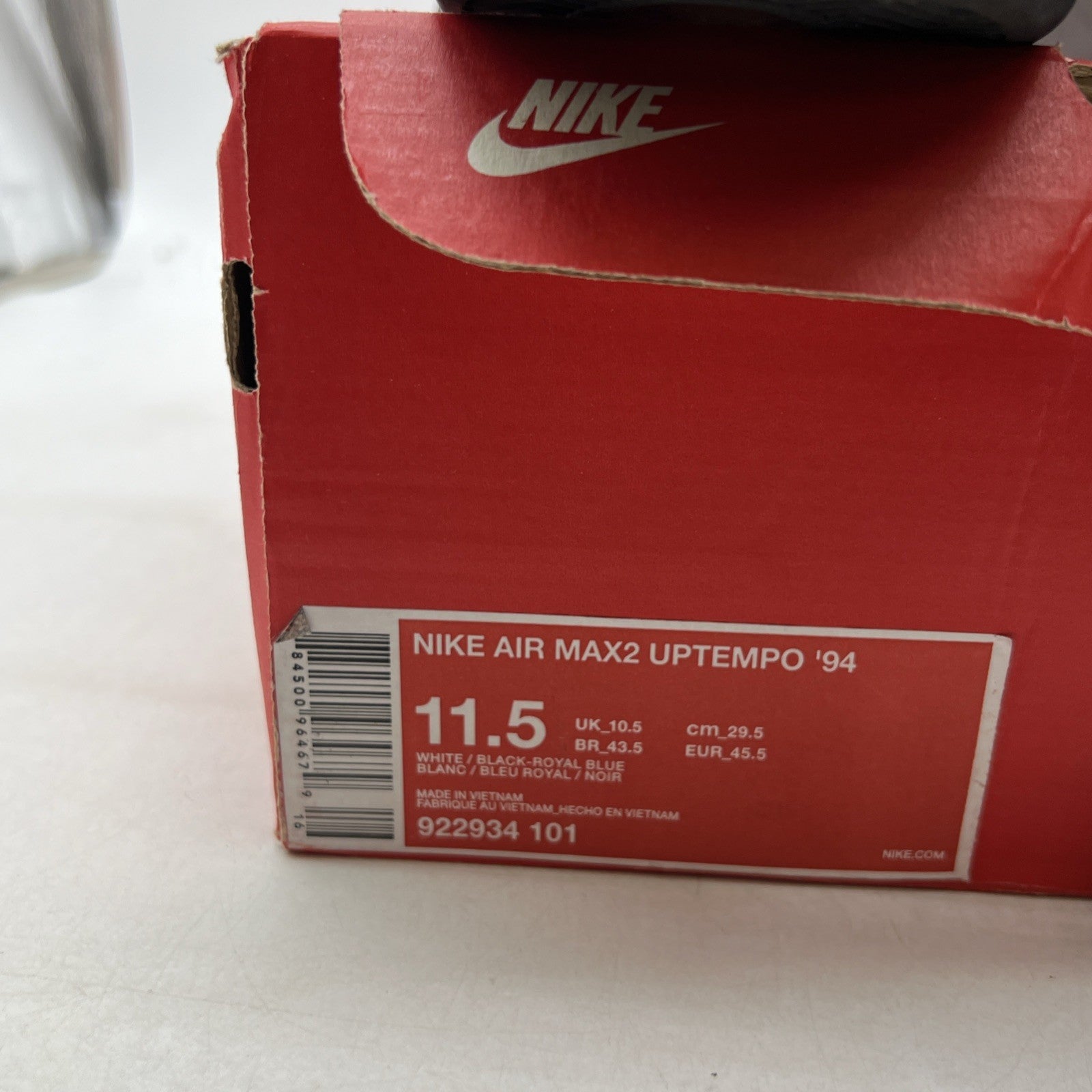 Size 11.5 - Nike Air Max 2 Uptempo 94 OG Duke (922934-101)