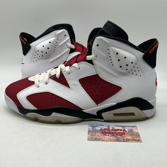 Size 12 - Jordan 6 Retro OG Mid Carmine White Black Red Leather (CT8529-106)