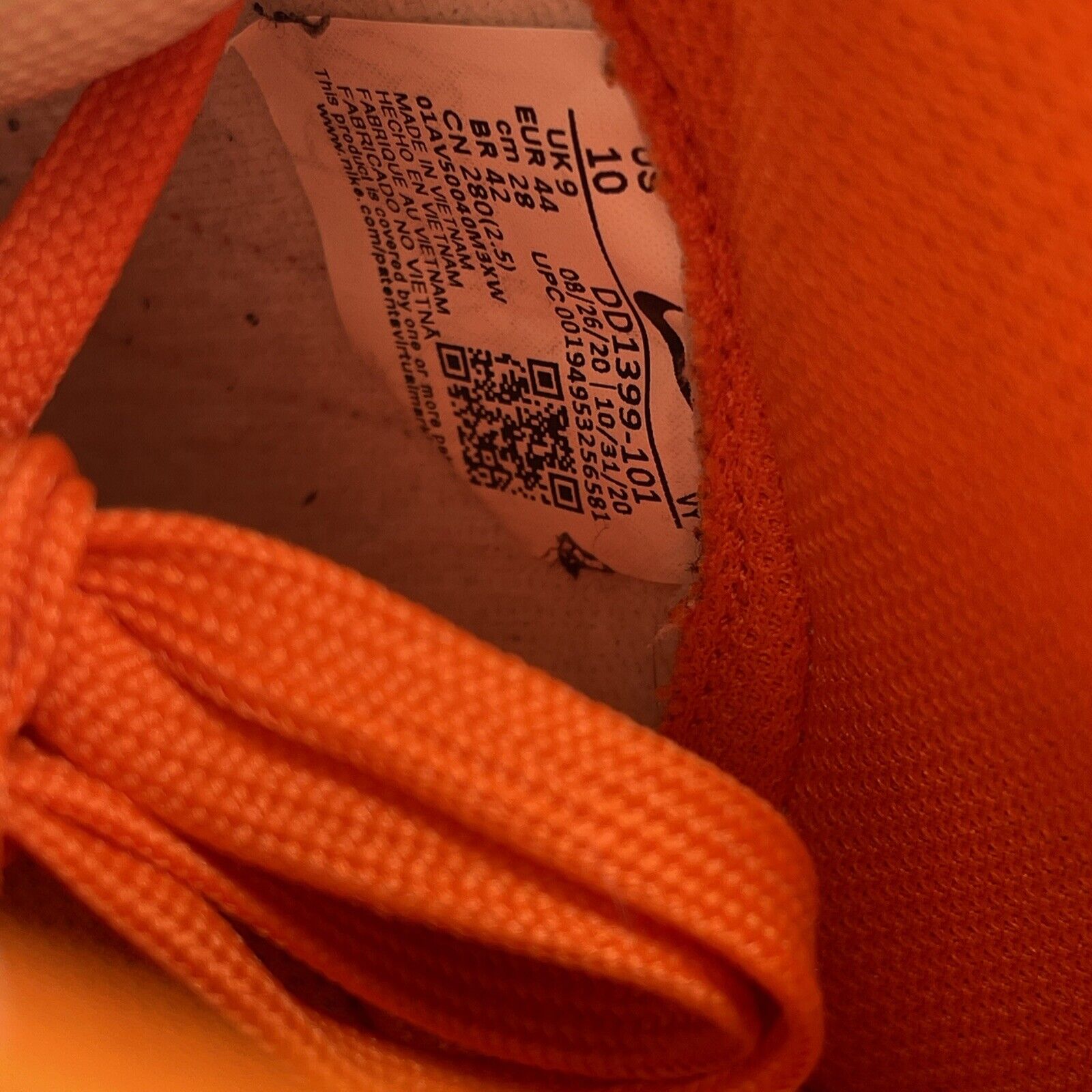 Size 10 - Nike Dunk SP 2021 High Syracuse Orange White Leather (DD1399-101)