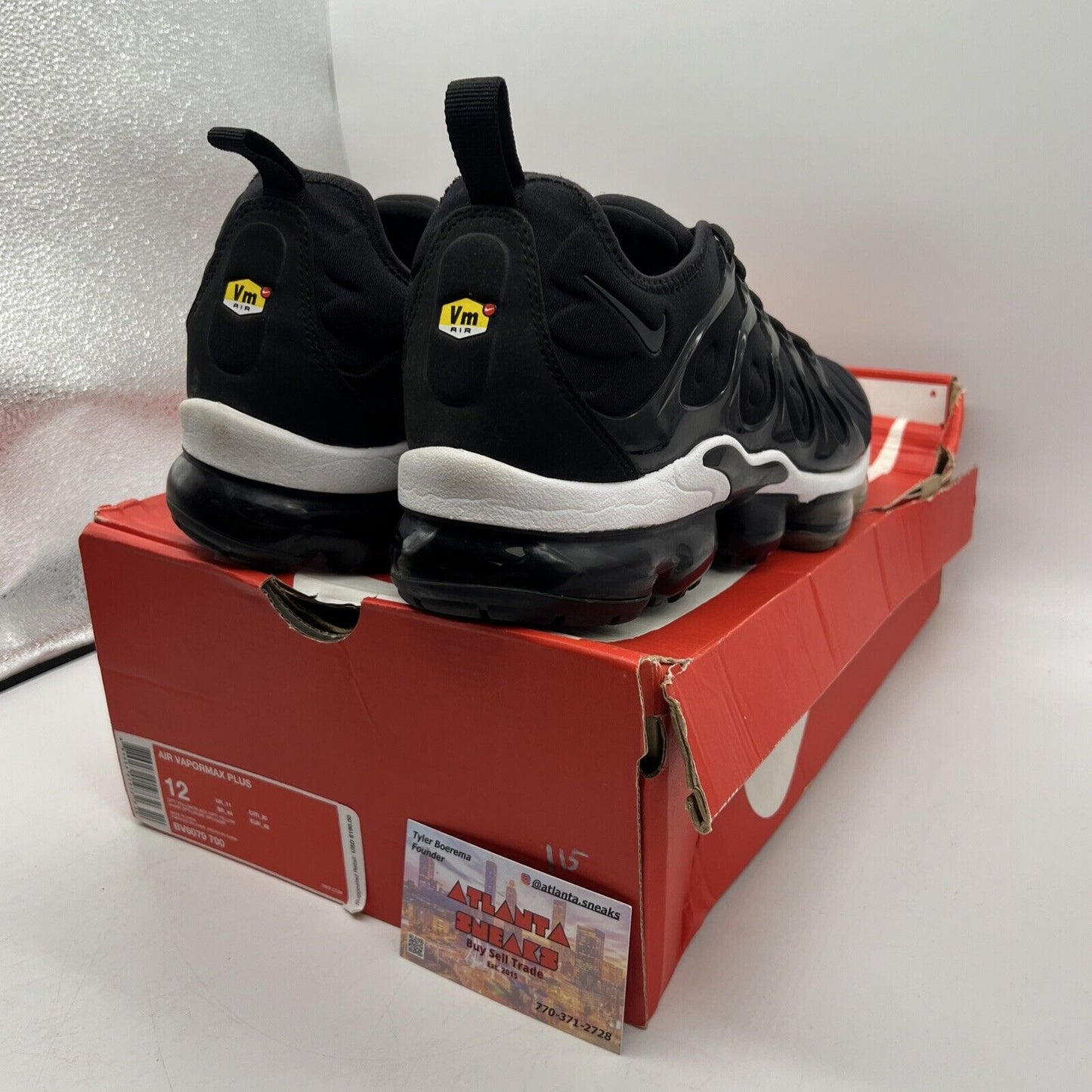 Size 12 - Nike Air VaporMax Plus Anthracite Black White (924453-010)