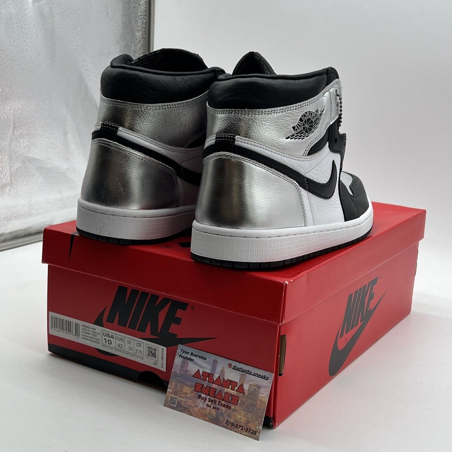 Size 10W - Air Jordan 1 High OG Metallic Silver (CD0461-001)