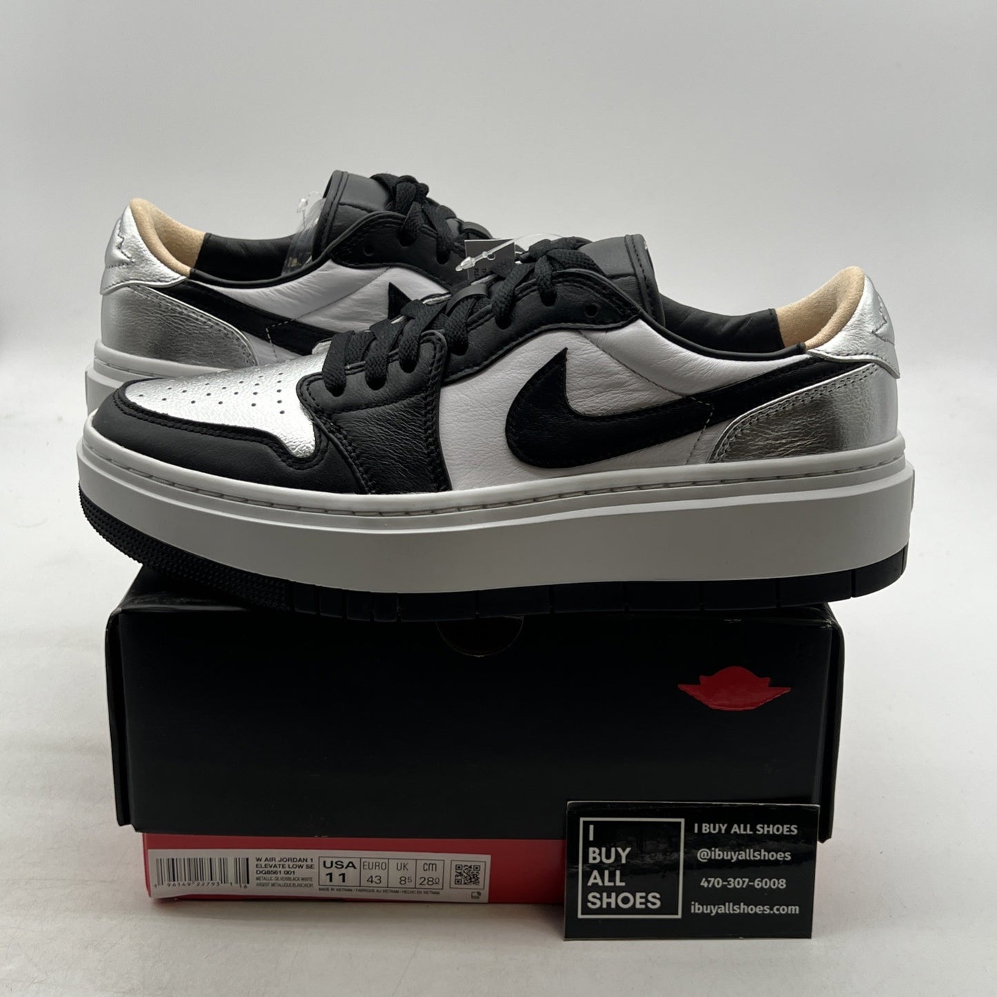 Size 11 - Air Jordan 1 Elevate SE Low Silver Toe W (DQ8561-001)