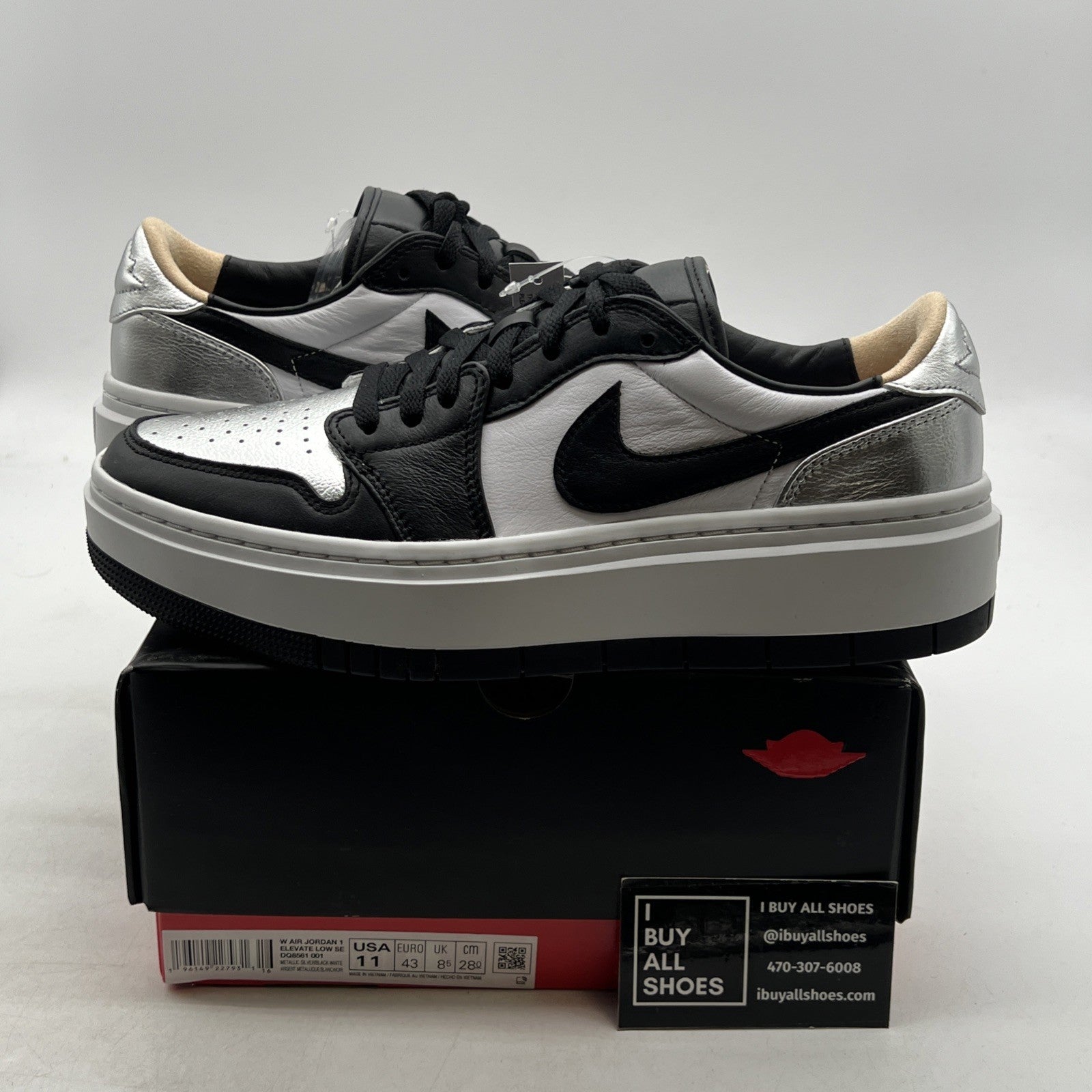 Size 11 - Air Jordan 1 Elevate SE Low Silver Toe W (DQ8561-001)