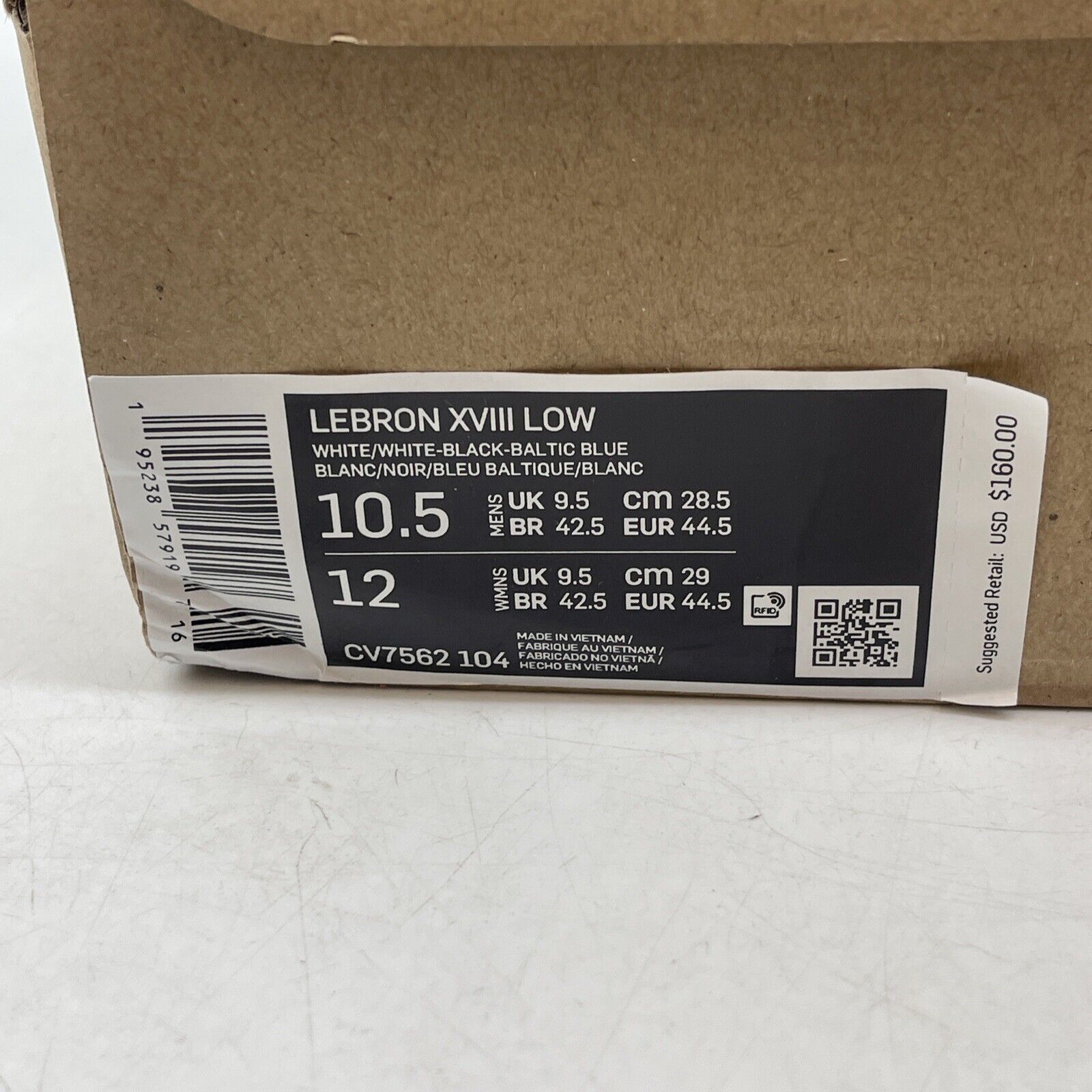 Size 10.5 - Nike LeBron 18 Low Stewie Yellow White Blue Leather (CV7562-104)