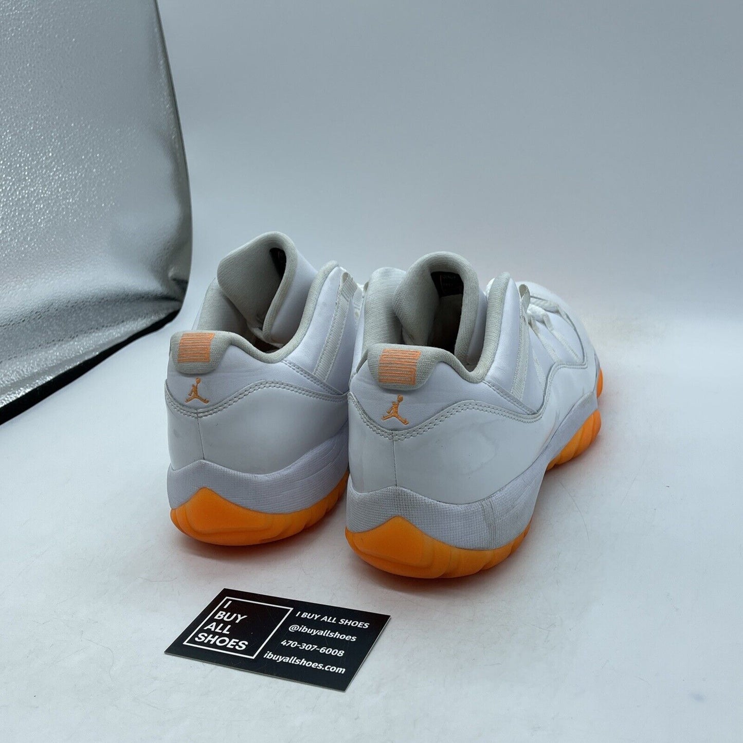 Size 11.5W - Air Jordan 11 Retro Low Bright Citrus White Suede (AH7860-139)