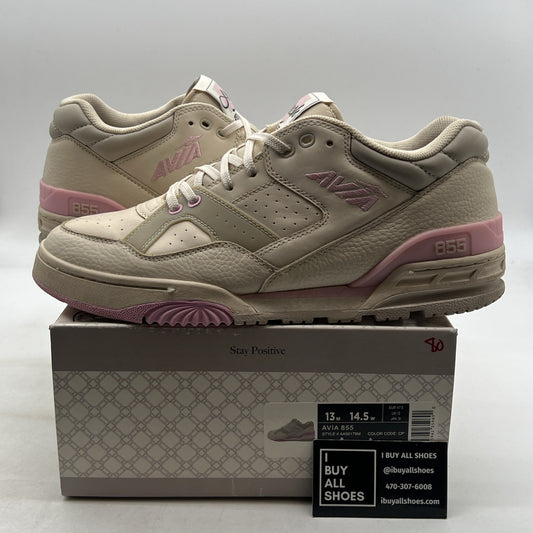 Size 13 - Avia 855 x Hush Basketball Shoes Low Top Retro White/pink Mens