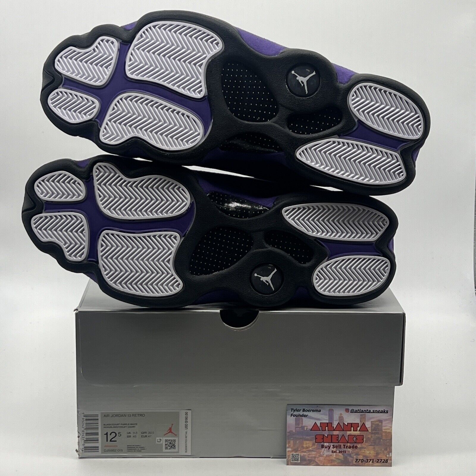 Size 12.5 - Jordan 13 Retro Court Purple Black Suede Leather (DJ5982-015)