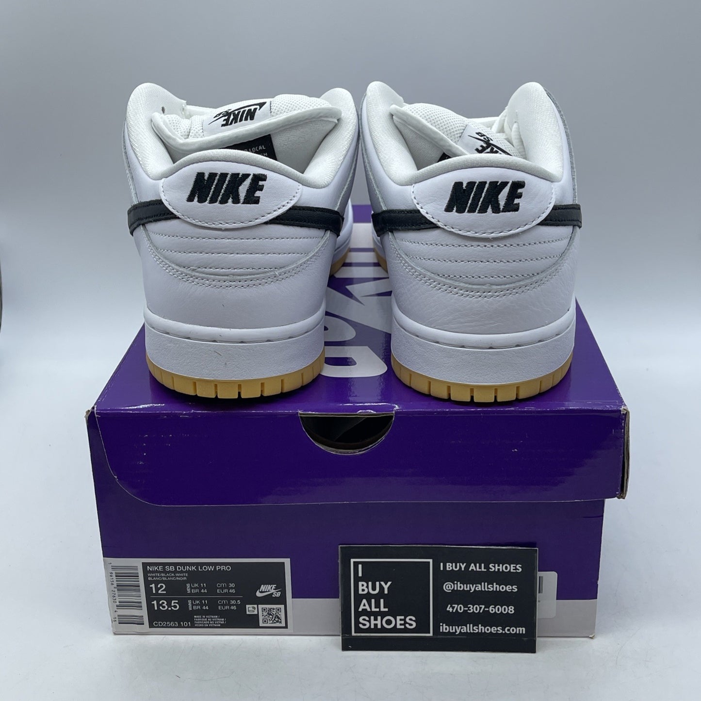 Size 12 - Nike SB Dunk Low White Gum (CD2563-101)