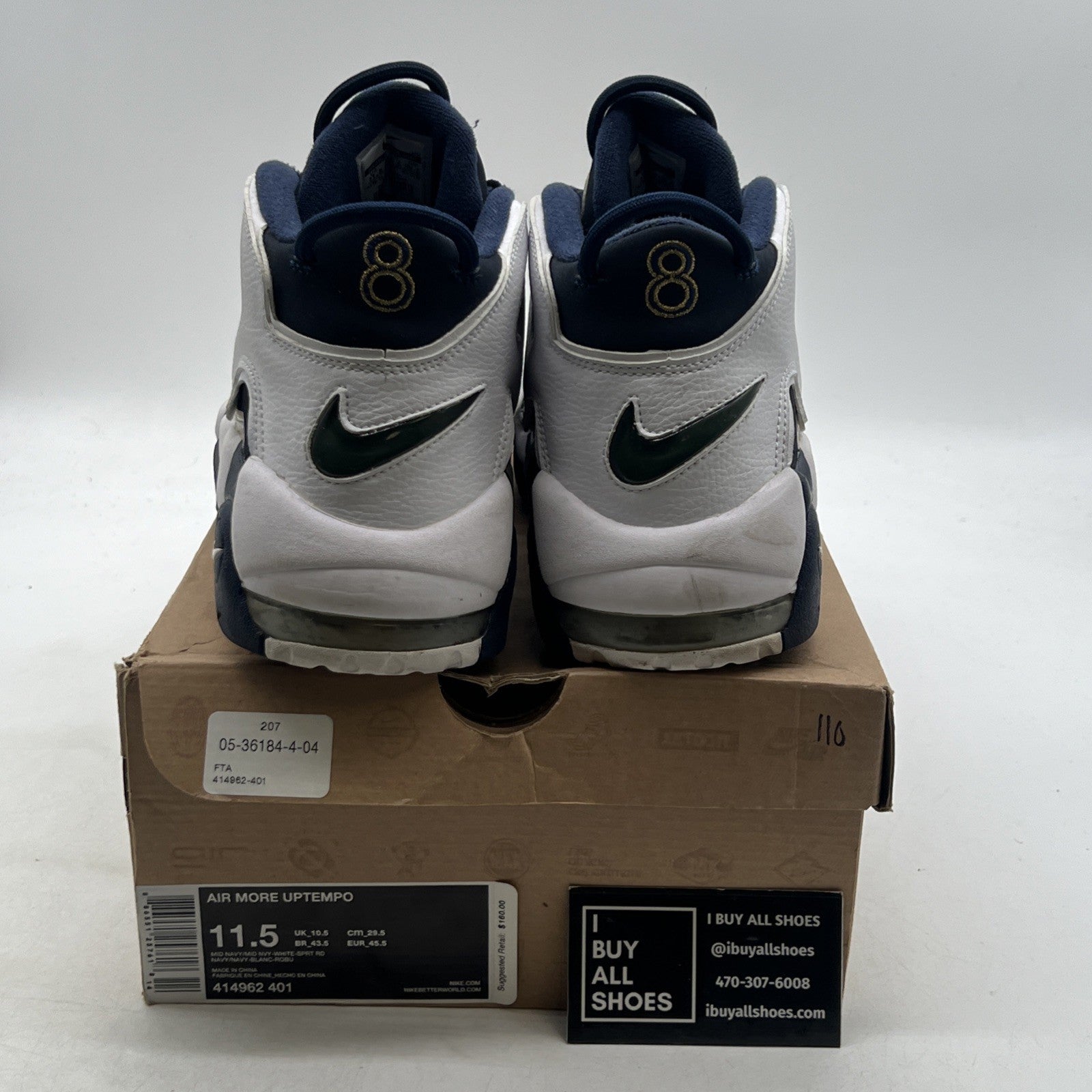 Size 11.5 - Nike Air More Uptempo 2012 Olympic (414962-401)