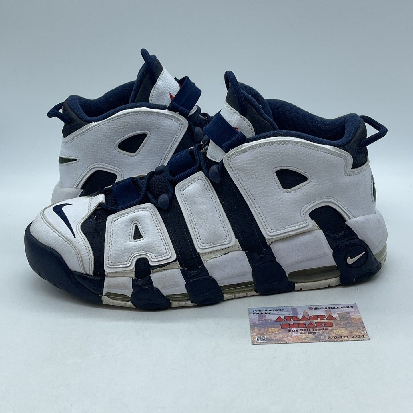 Size 12 - Nike Air More Uptempo 2012 Olympic Blue White Leather (414962-401)