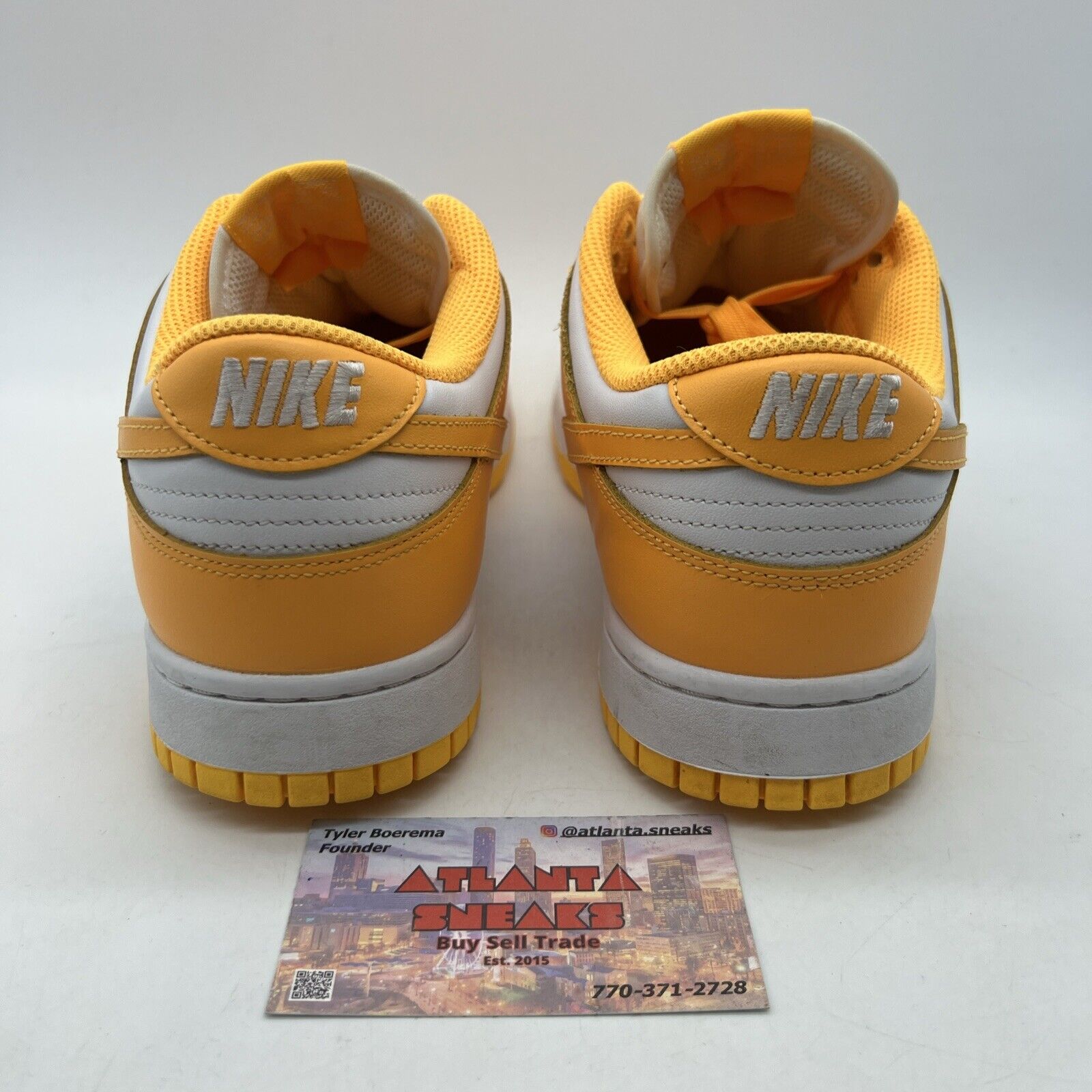 Size 10.5 - Nike Dunk Low Laser Orange W White Leather (DD1503-800)