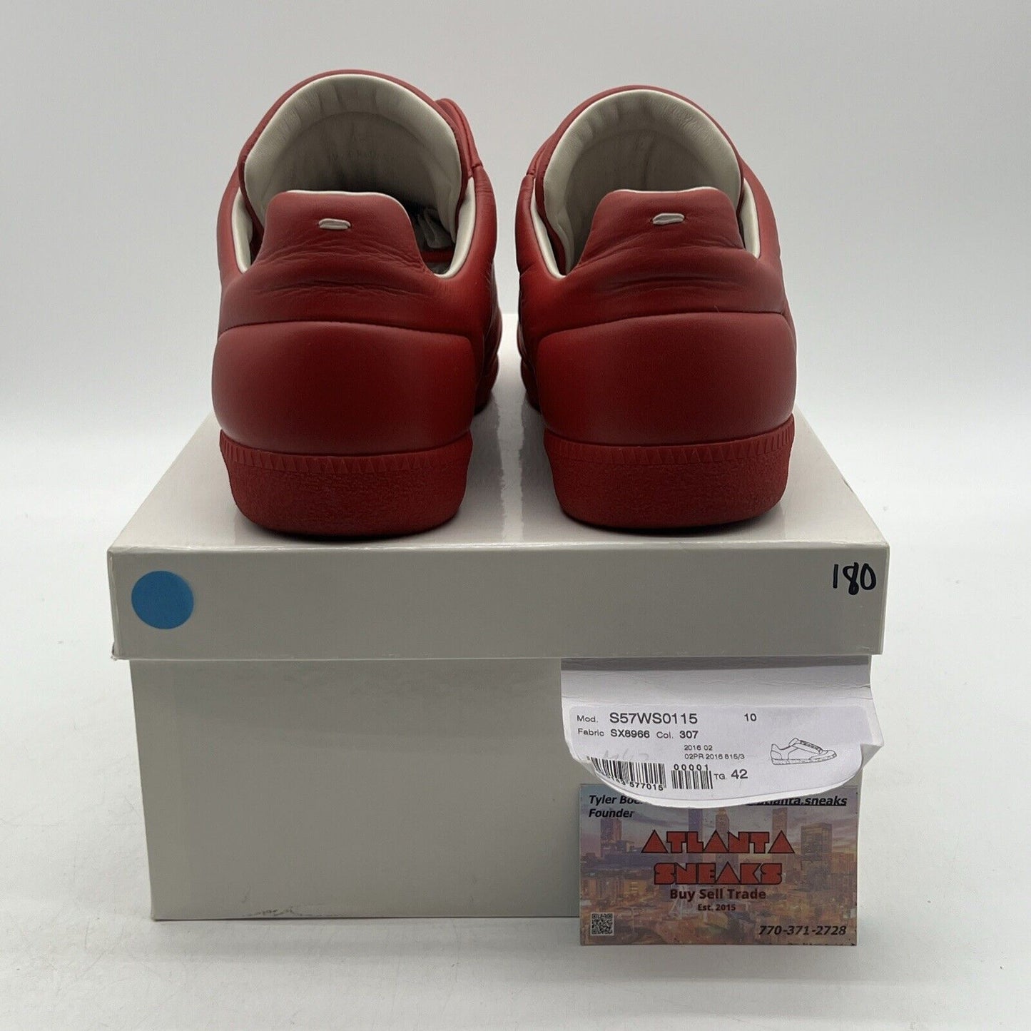 Size 10 - Maison Martin Margiela Paris 22 Future High Top Red Leather