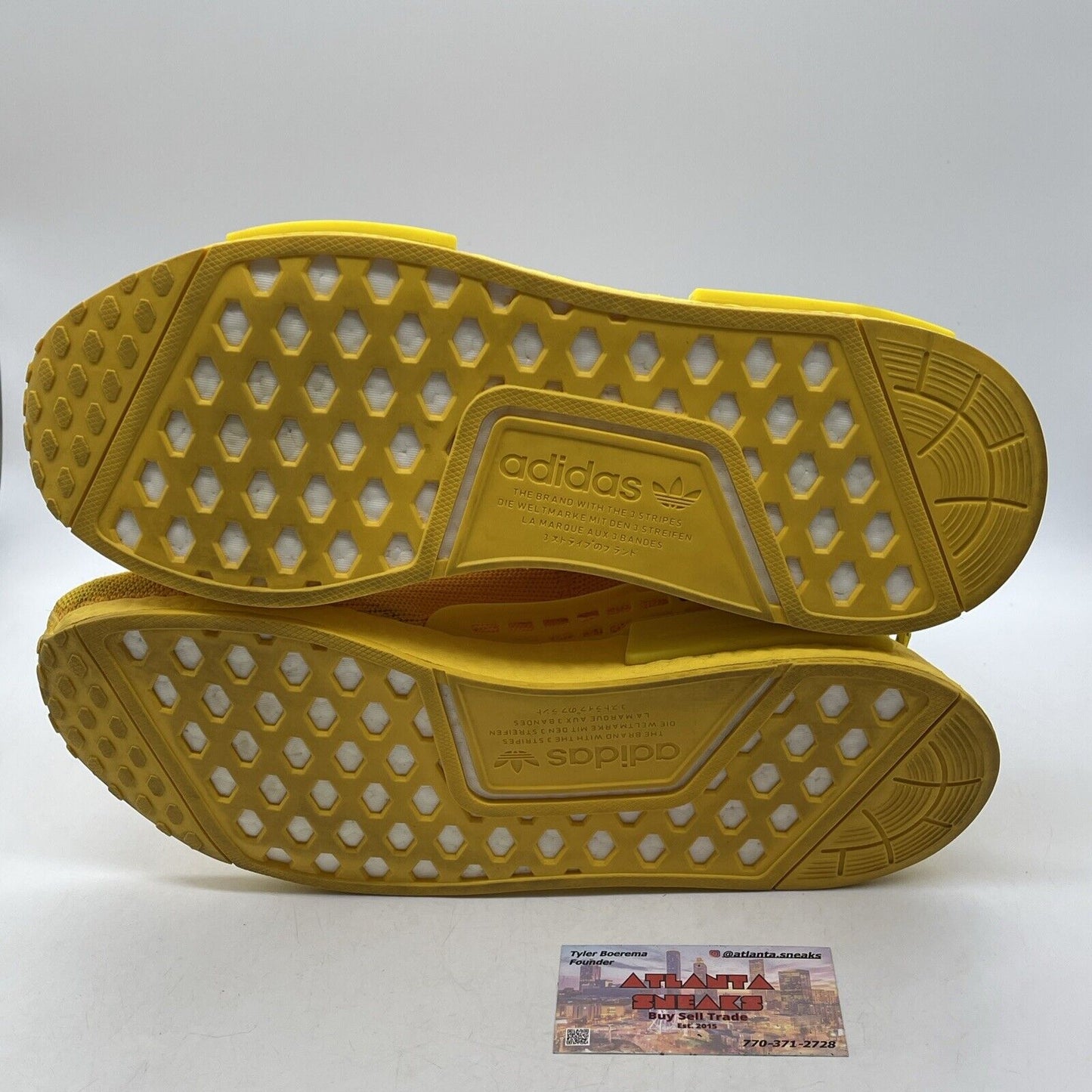 Size 12 - adidas Pharrell x NMD Human Race Yellow Grey Suede (GY0091)
