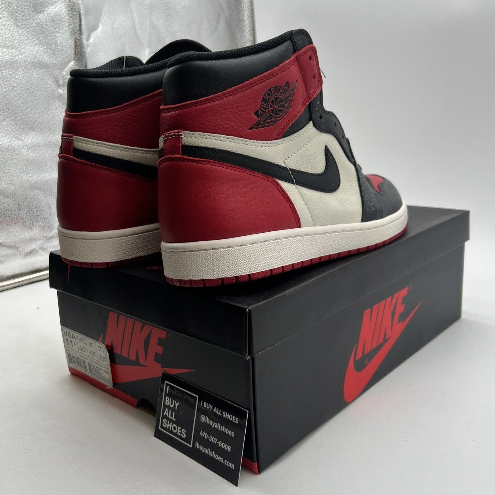 Size 11.5 - Air Jordan 1 Retro OG High Bred Toe (555088-610)