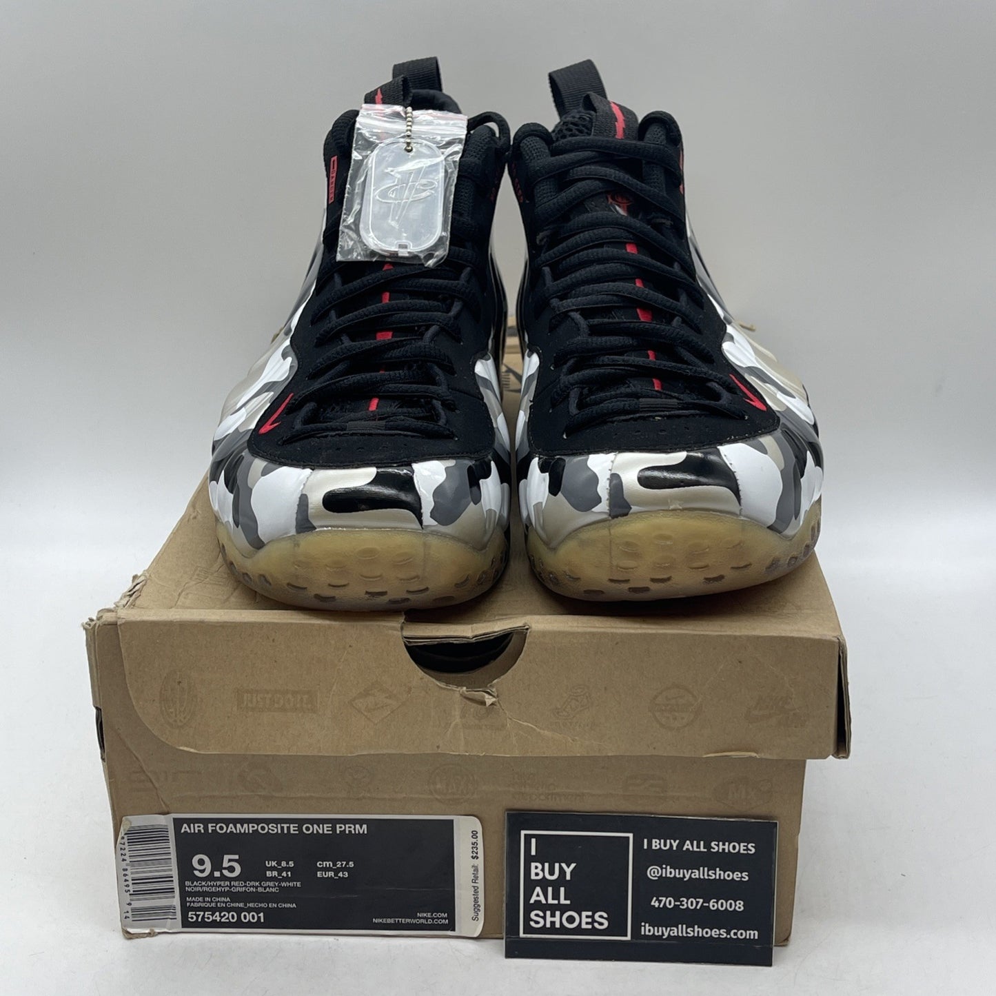 Size 9.5 - Nike Air Foamposite One PRM Fighter Jet (575420-001)