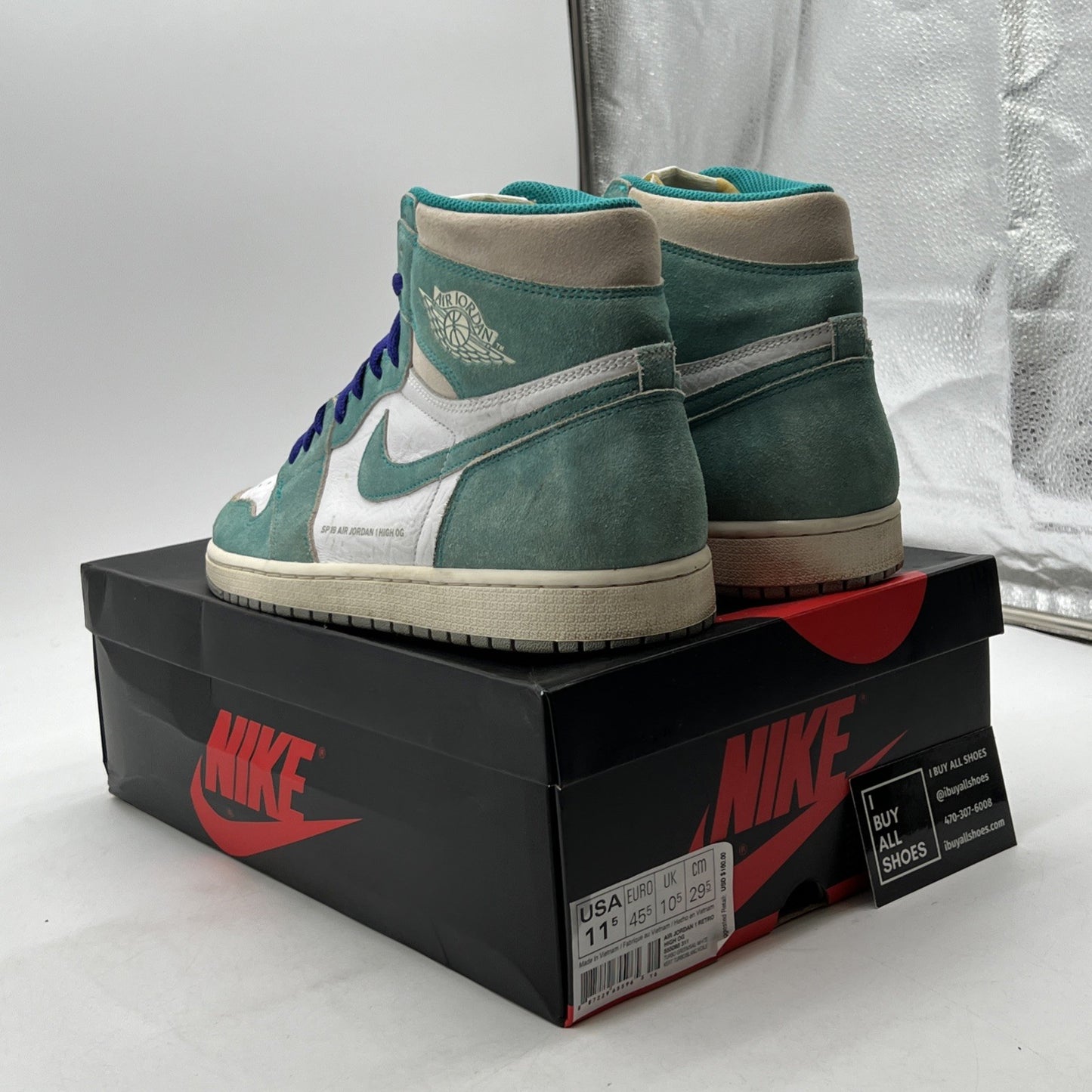 Size 11.5 - Air Jordan 1 Retro OG High Turbo Green (555088-311)