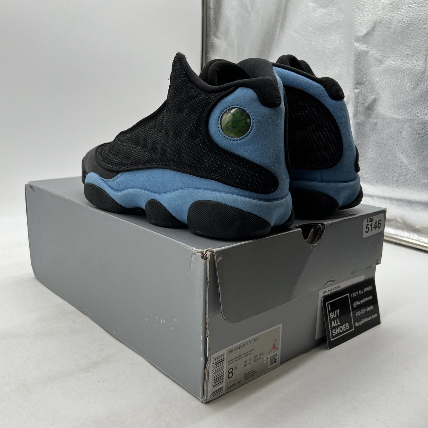 Size 8.5 - Air Jordan 13 Retro Mid Black University Blue (DJ5982-041)