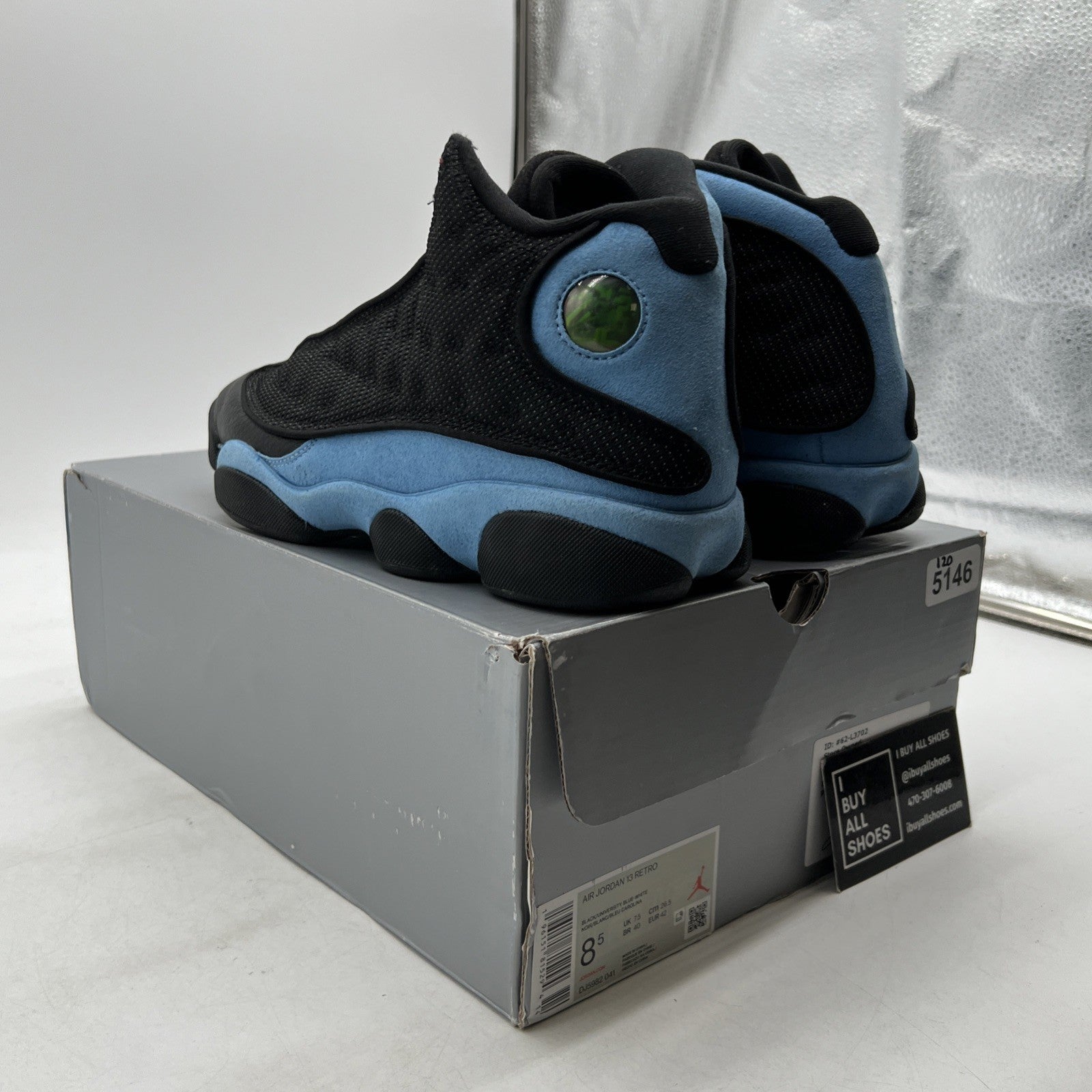 Size 8.5 - Air Jordan 13 Retro Mid Black University Blue (DJ5982-041)