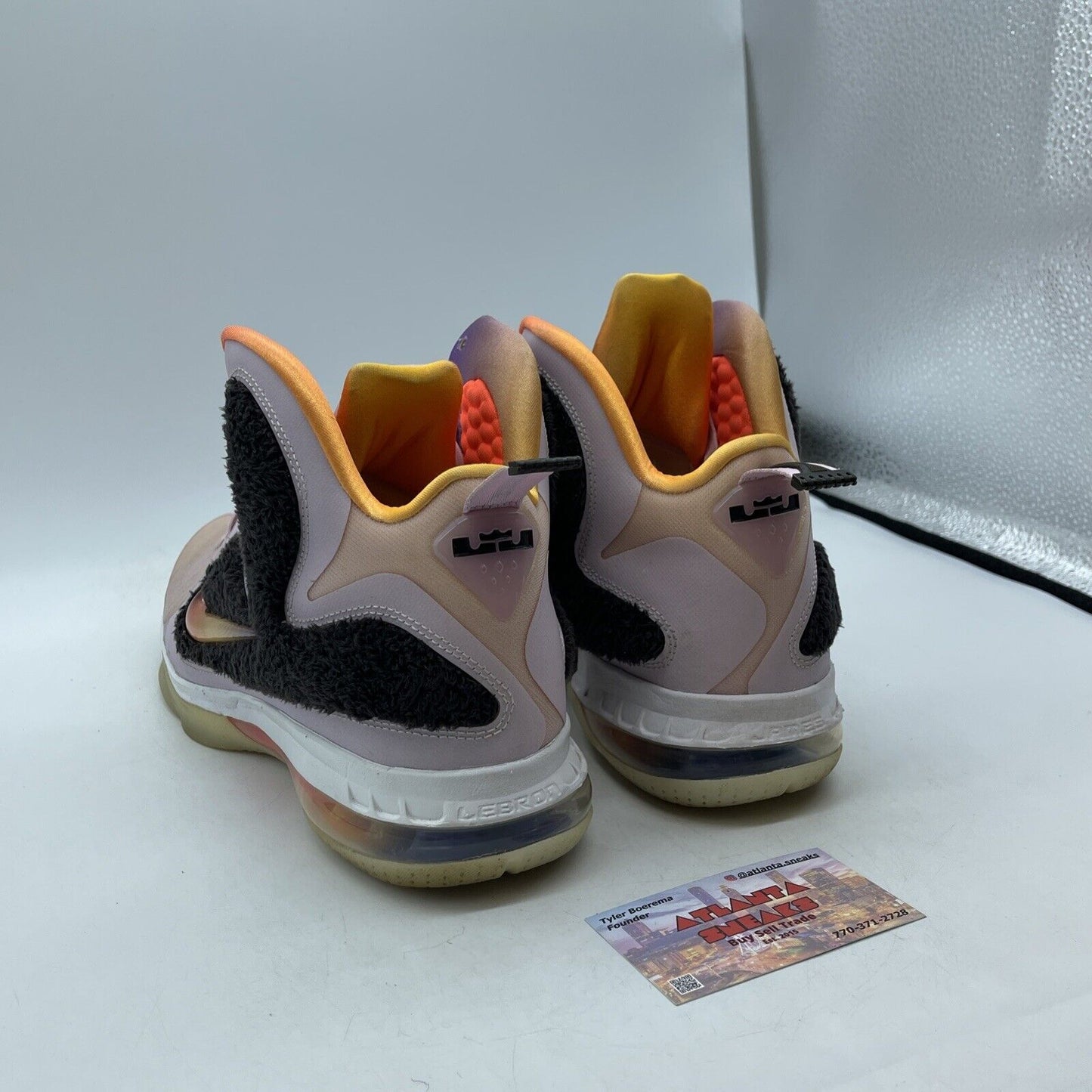 Size 10 - Nike LeBron 9 Regal Pink Brown Orange Suede Leather (DJ3908-600)
