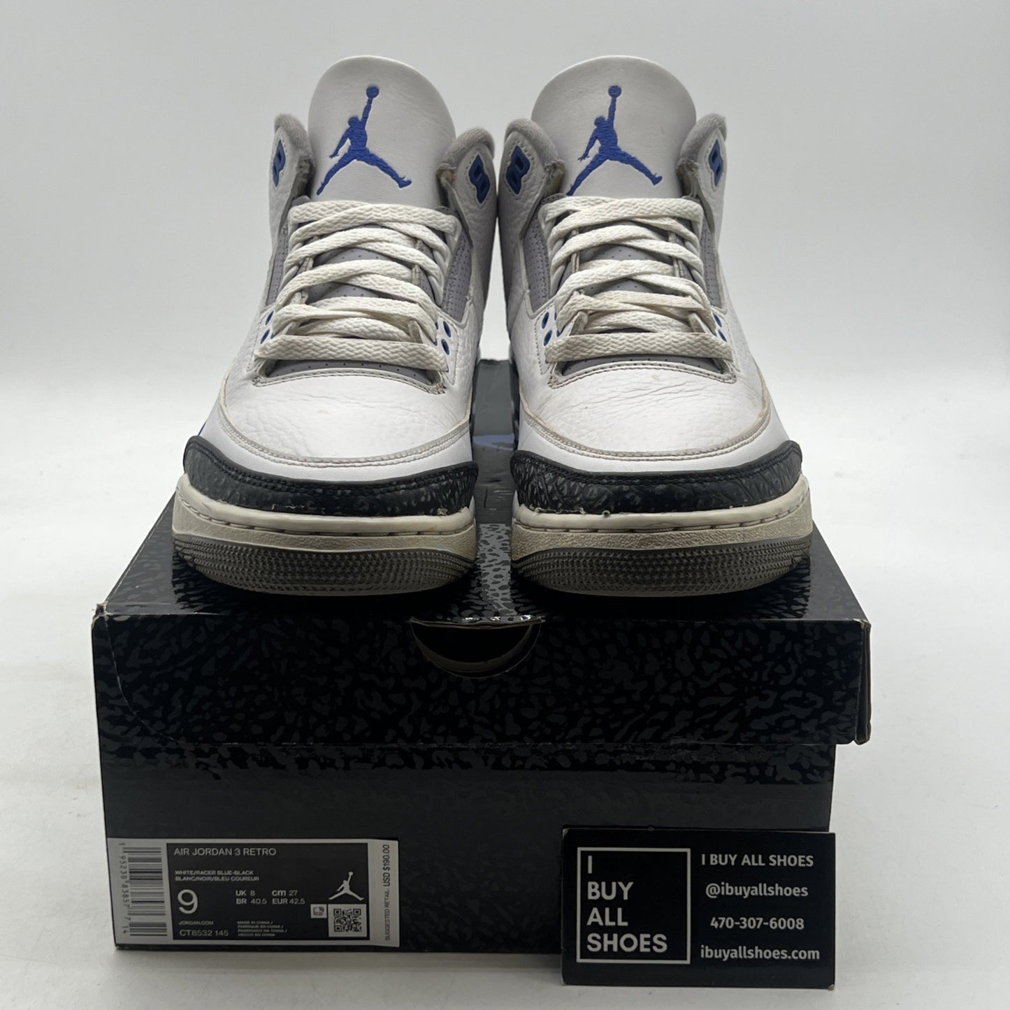 Size 9 - Air Jordan 3 Retro Mid Racer Blue (CT8532-145)