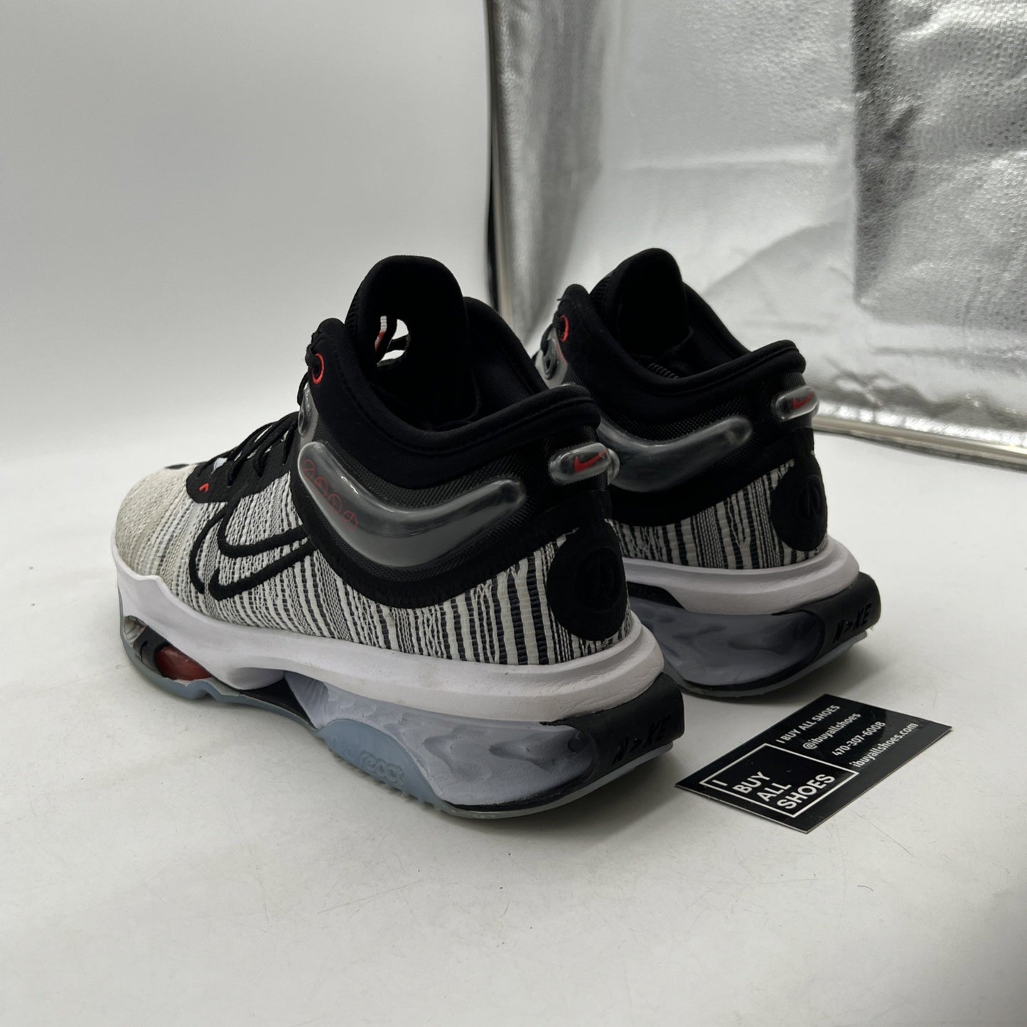 Size 12 - Nike Air Zoom GT Jump 2 Low White Black Red Athletic Shoe (DJ9431-001)