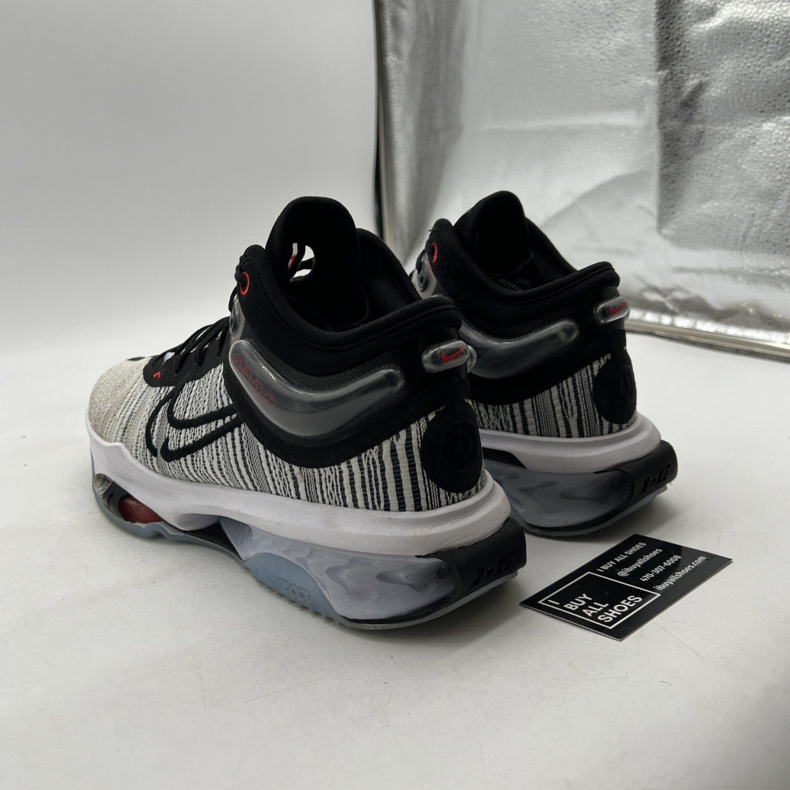 Size 12 - Nike Air Zoom GT Jump 2 Low White Black Red Athletic Shoe (DJ9431-001)