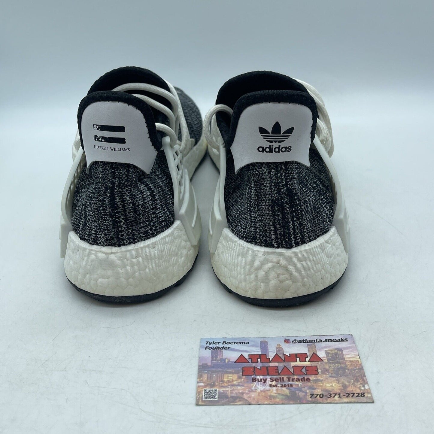 Size 9 - adidas Pharrell x NMD Human Race Trail  Oreo Black White (AC7359)