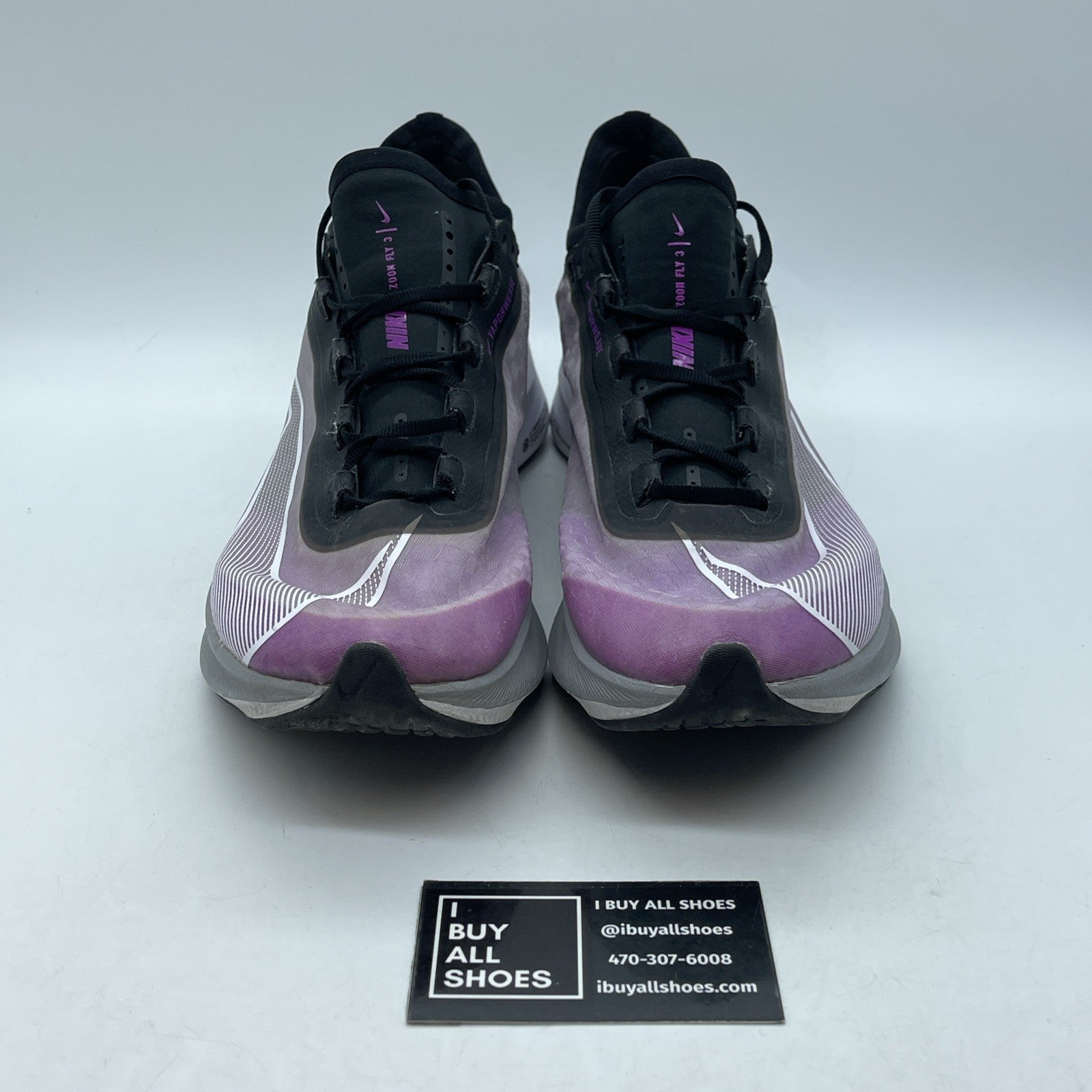 Size 10.5 - Nike Zoom Fly 3 Hyper Violet Black Suede Leather (AT8240-500)