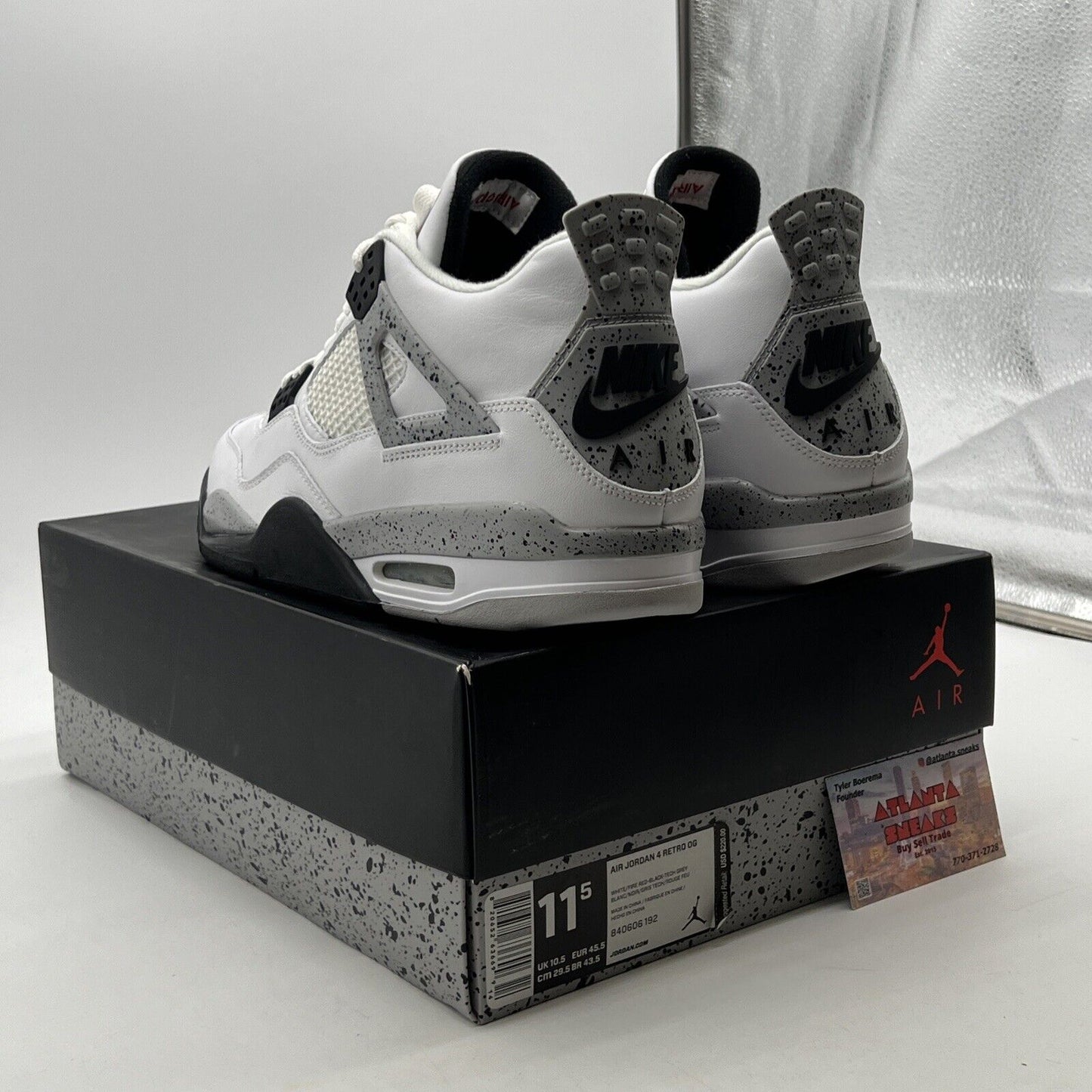 Size 11.5 - Air Jordan 4 Retro OG Mid White Cement (840606-192)