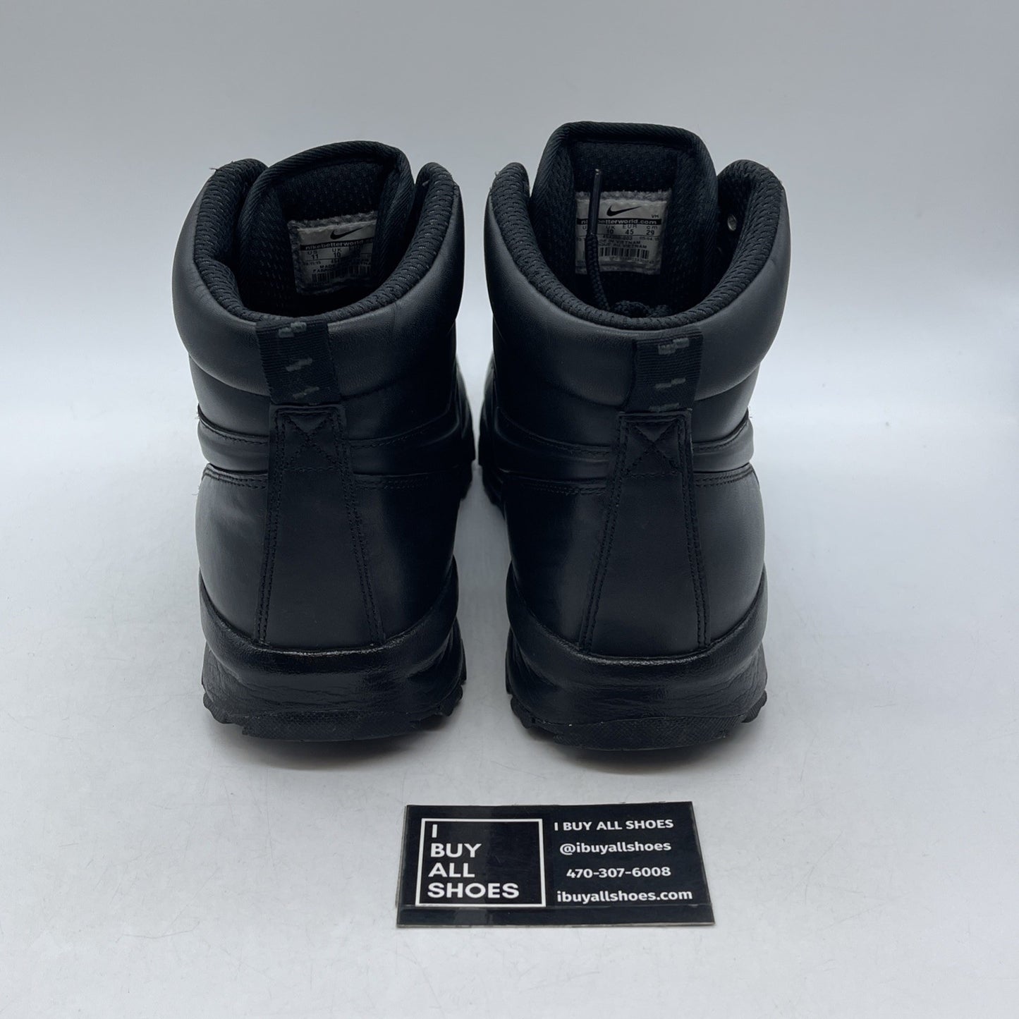 Size 11 - Nike Manoa Leather Black (454350-003)