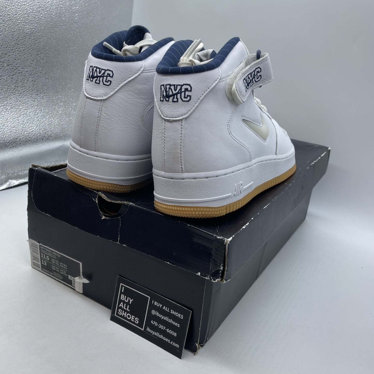Size 11.5 - Nike Air Force 1 Jewel QS Mid NYC Yankees (DH5622-100)