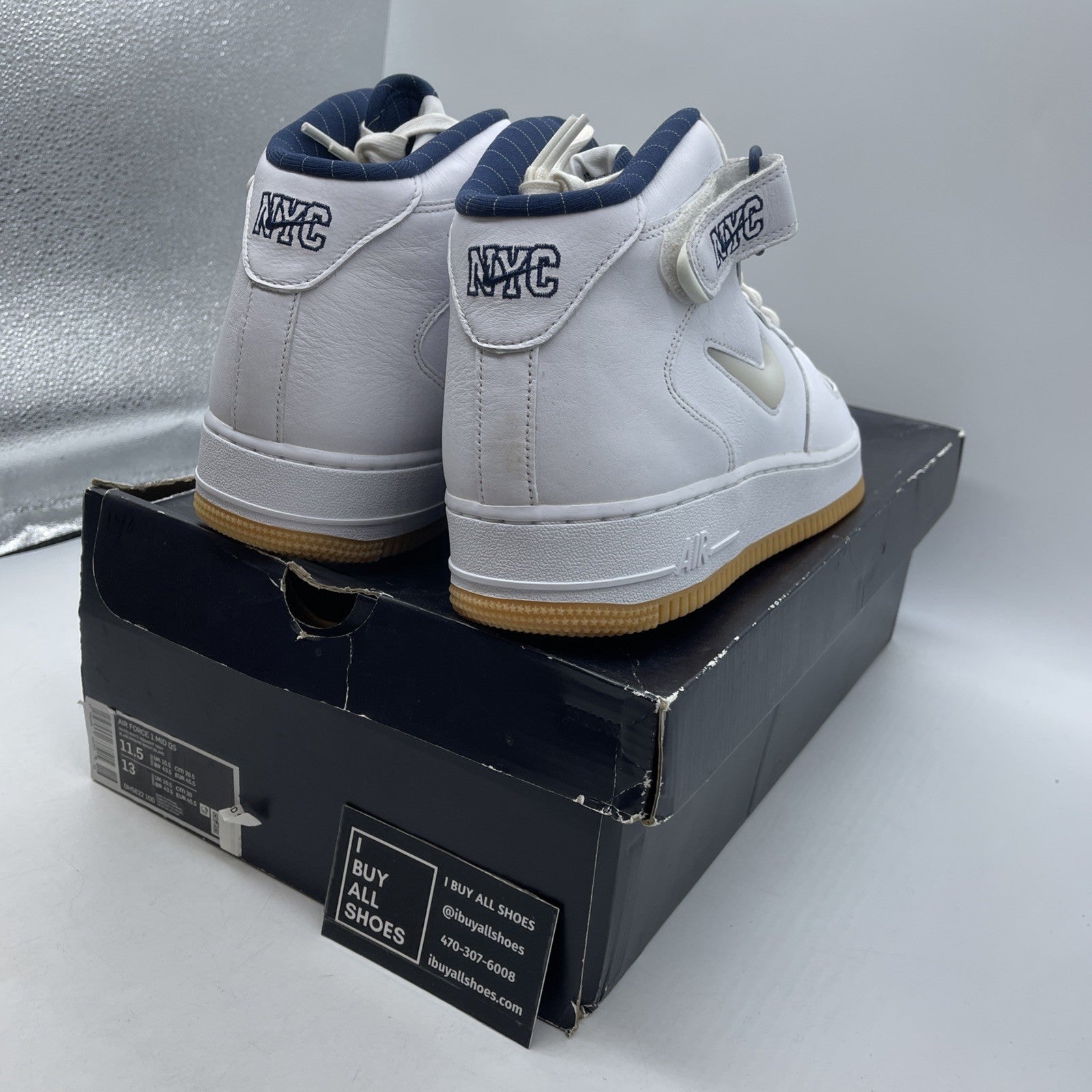 Size 11.5 - Nike Air Force 1 Jewel QS Mid NYC Yankees (DH5622-100)