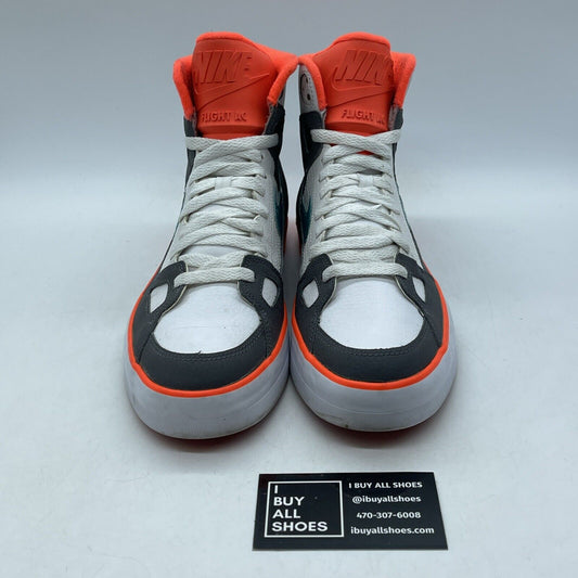 Size 9 - Nike Flight AC Orange Grey Blue White Black Suede Leather (577128-130)