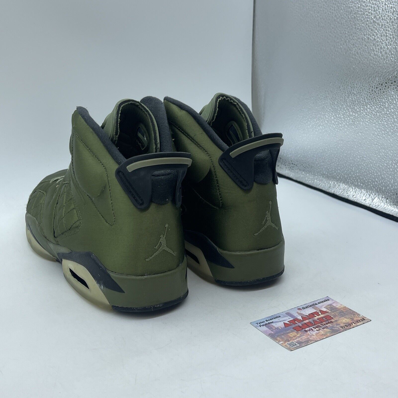 Size 12 - Air Jordan 6 Retro Pinnacle Flight Jacket Green Suede (AH4614-303)