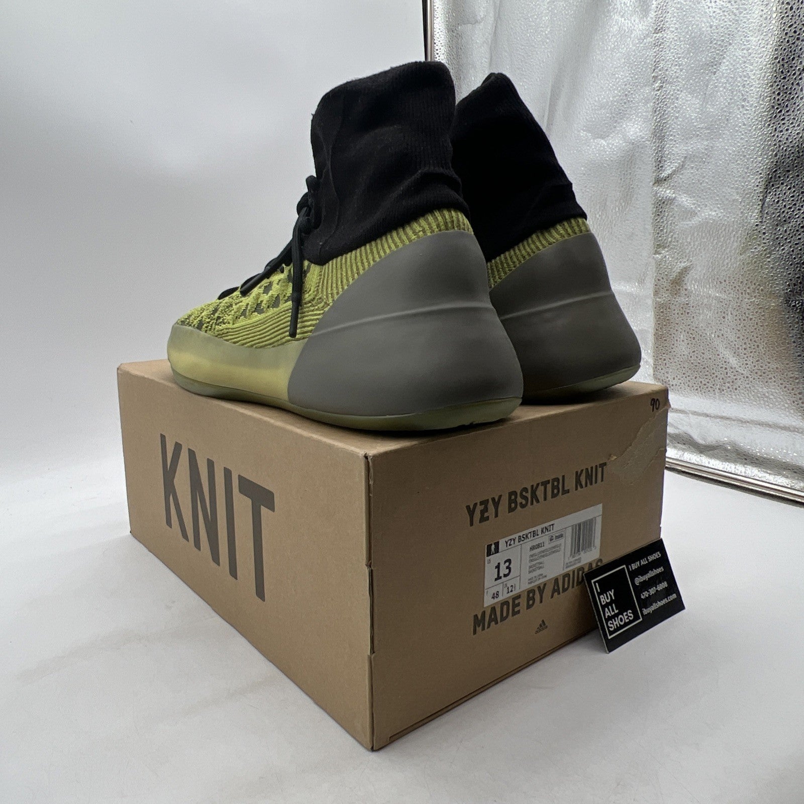 Size 13 - adidas Yeezy Basketball Knit Energy Glow (HR0811)