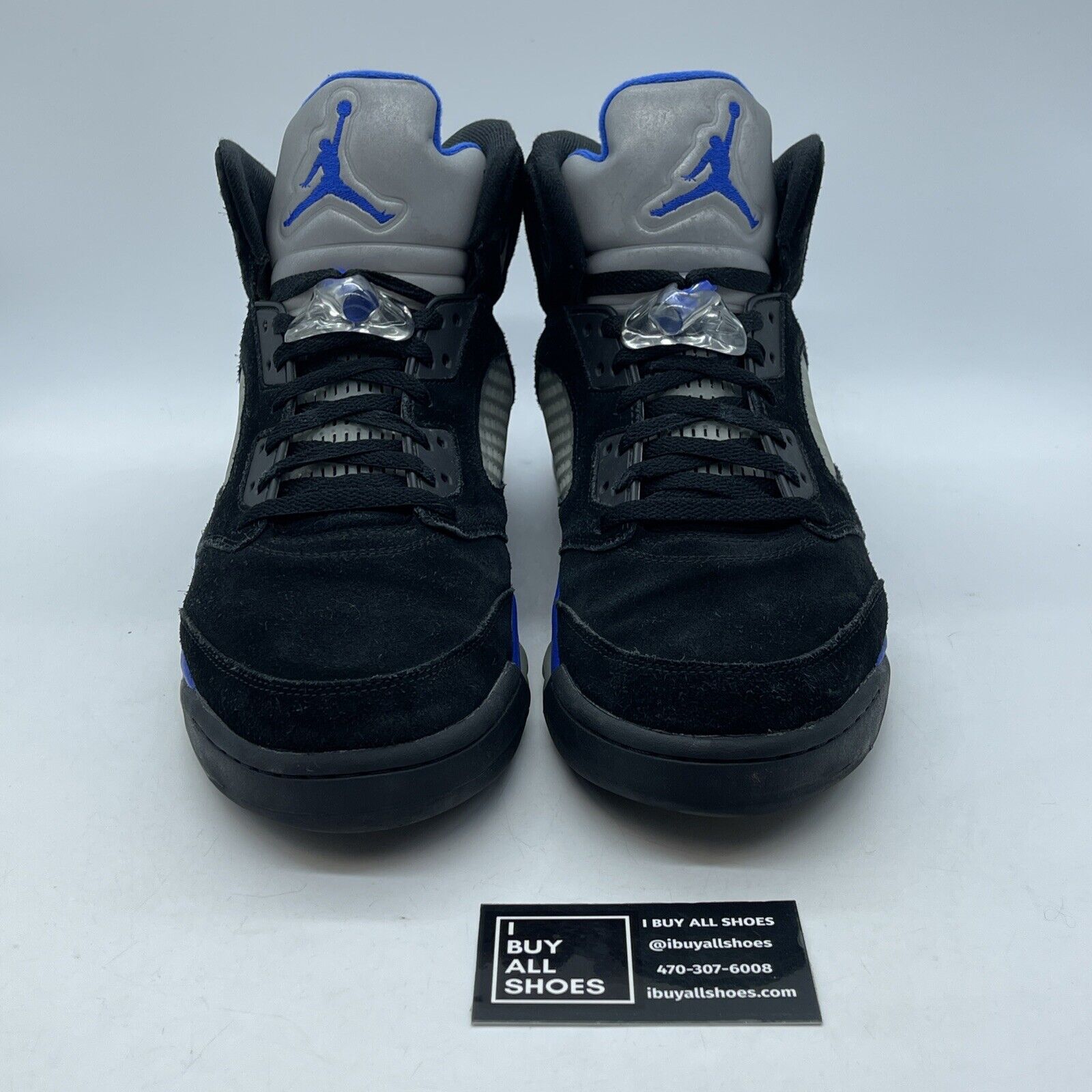 Size 13 - Jordan 5 Retro Mid Racer Blue Black Suede Leather (CT4838-004)