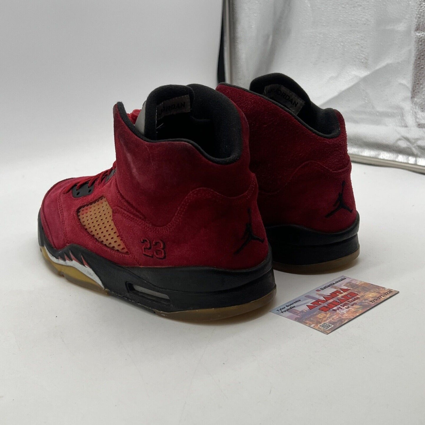 Size 10.5 - Air Jordan 5 Retro Raging Bull Red Suede (136027-601)