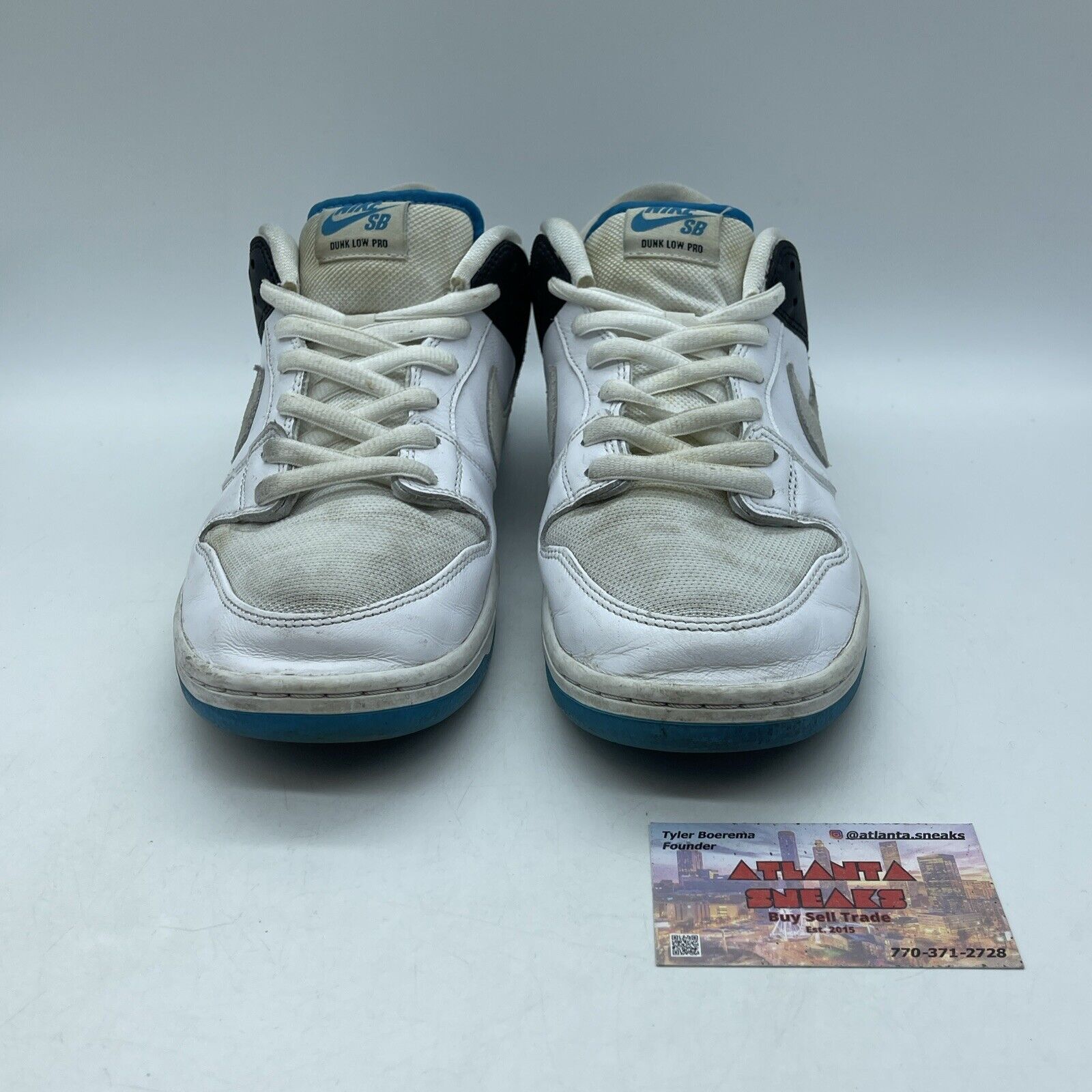 Size 11 - Nike Dunk Pro SB Low Laser Blue White Suede Leather (BQ6817-101)