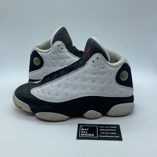 Size 9.5 - Jordan 13 Retro He Got Game 2018 White Black Suede (414571-104)