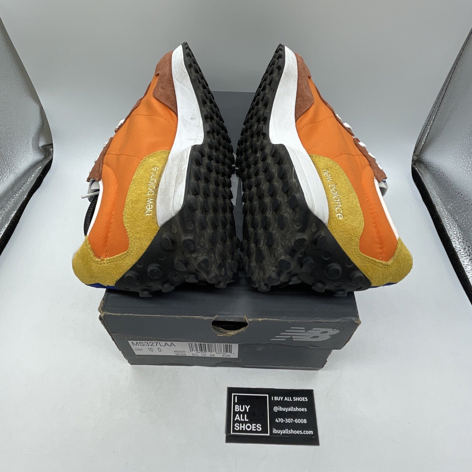 Size 10 - New Balance 327 Marine Blue Orange (MS327LAA)