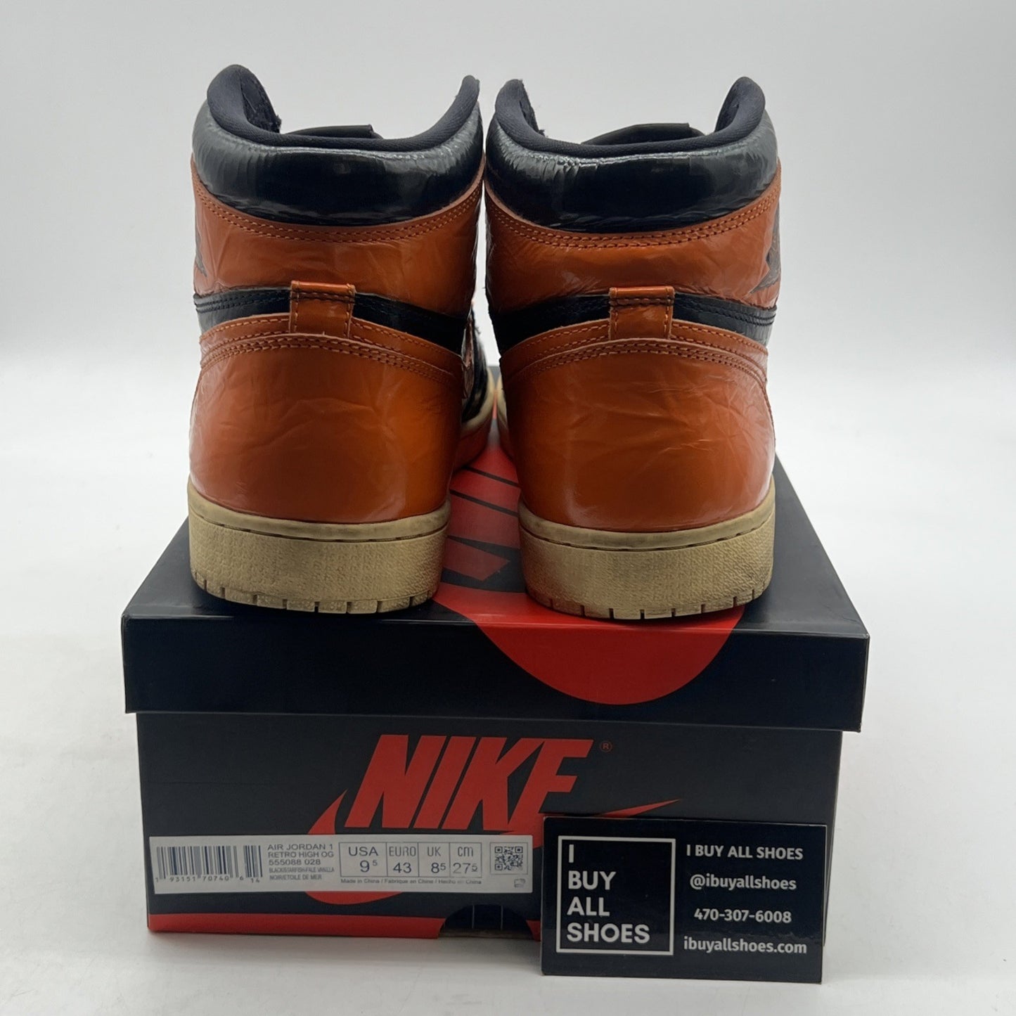 Size 9.5 - Air Jordan 1 Retro OG High Shattered Backboard 3.0 (555088-028)