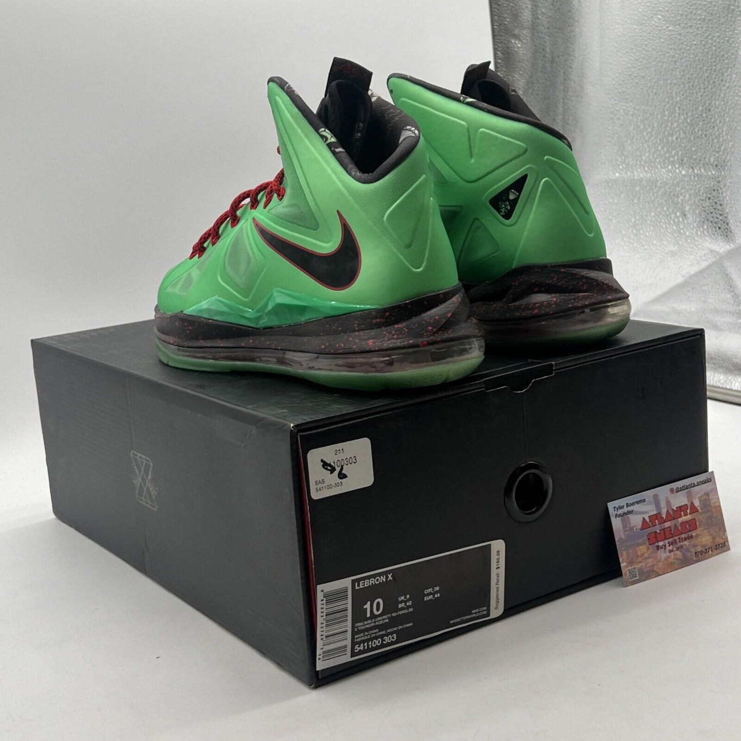 Size 10 - Nike LeBron 10 Cutting Jade (541100-303)